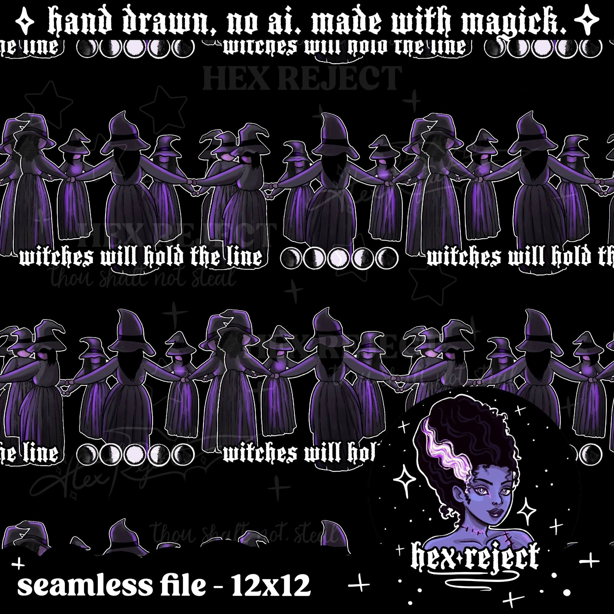 Witches will hold the line - Seamless file