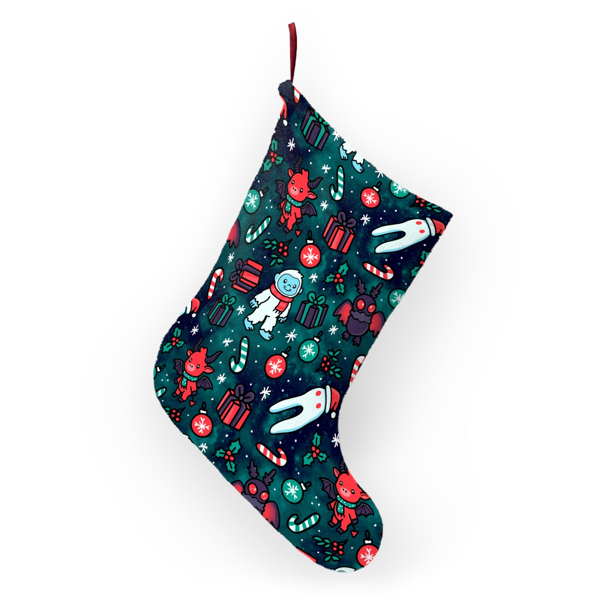 Merry Cryptid Stockings | Fun Holiday Decor, Unique Gift, Christmas Party Accessories, Advent Calendar, Kids' Joy