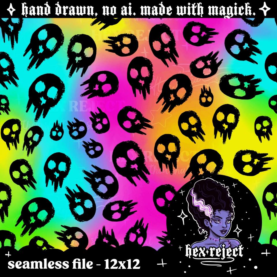 Coord Rainbow Skulls - Seamless Files