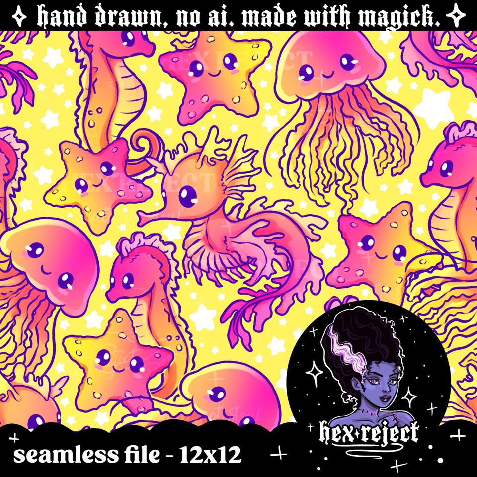 Swim Safe Sea Life - Seamless Files