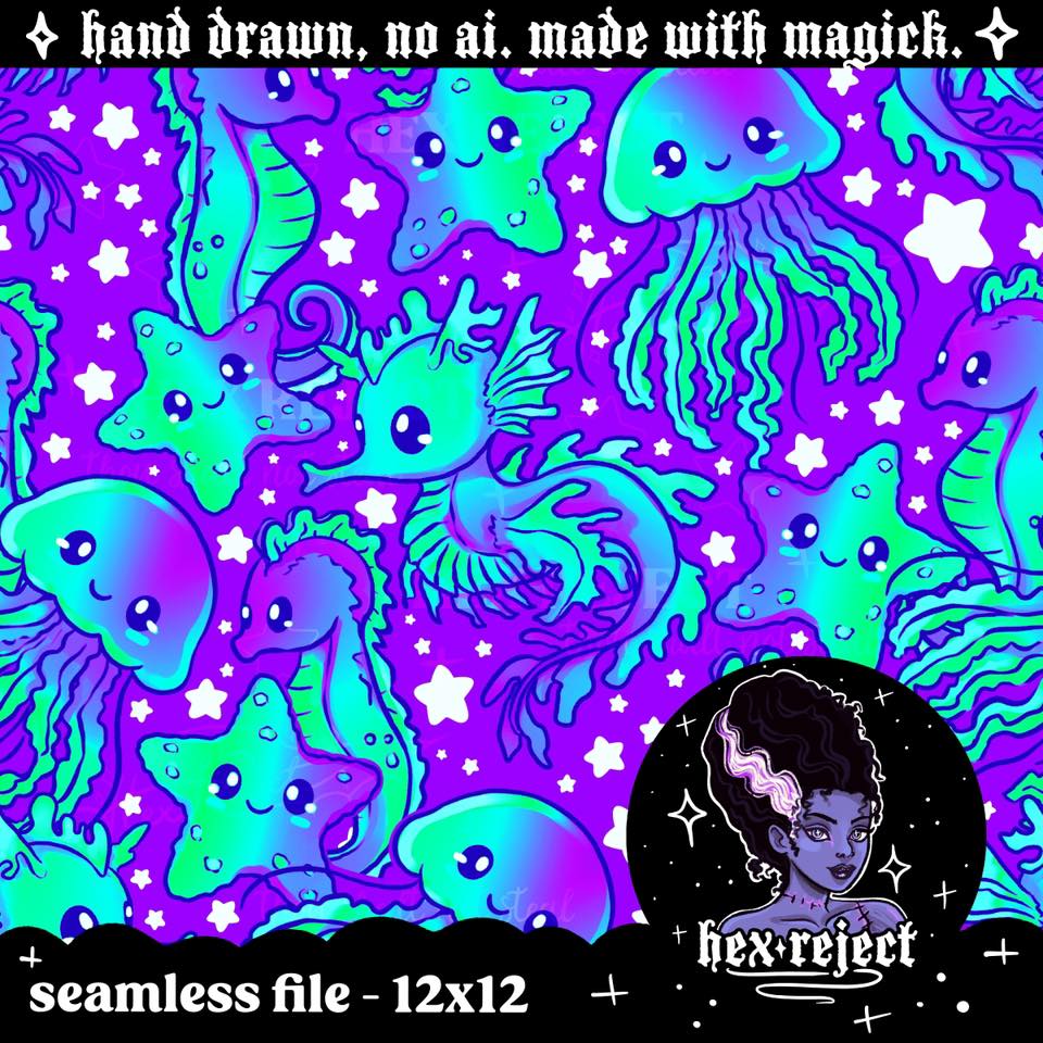 Swim Safe Sea Life - Seamless Files