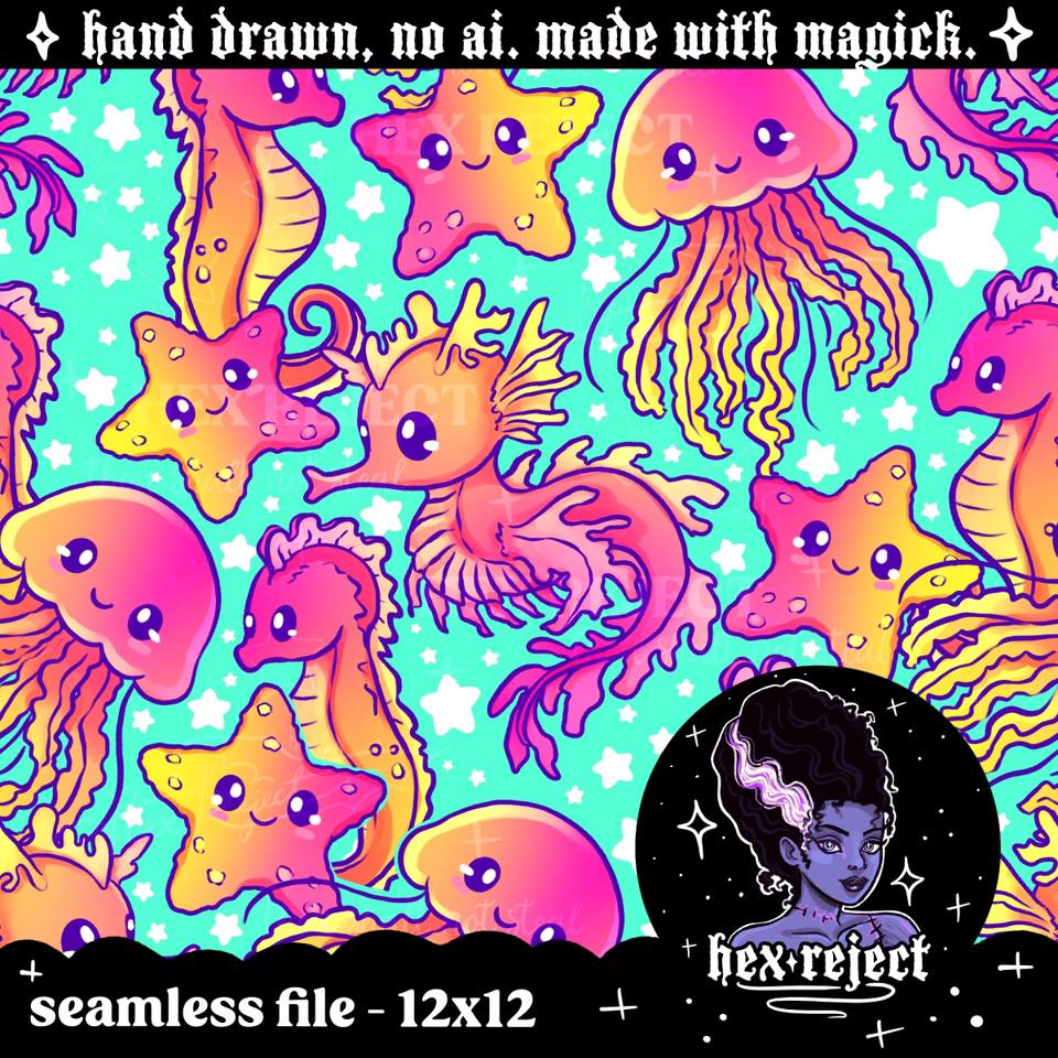 Swim Safe Sea Life - Seamless Files