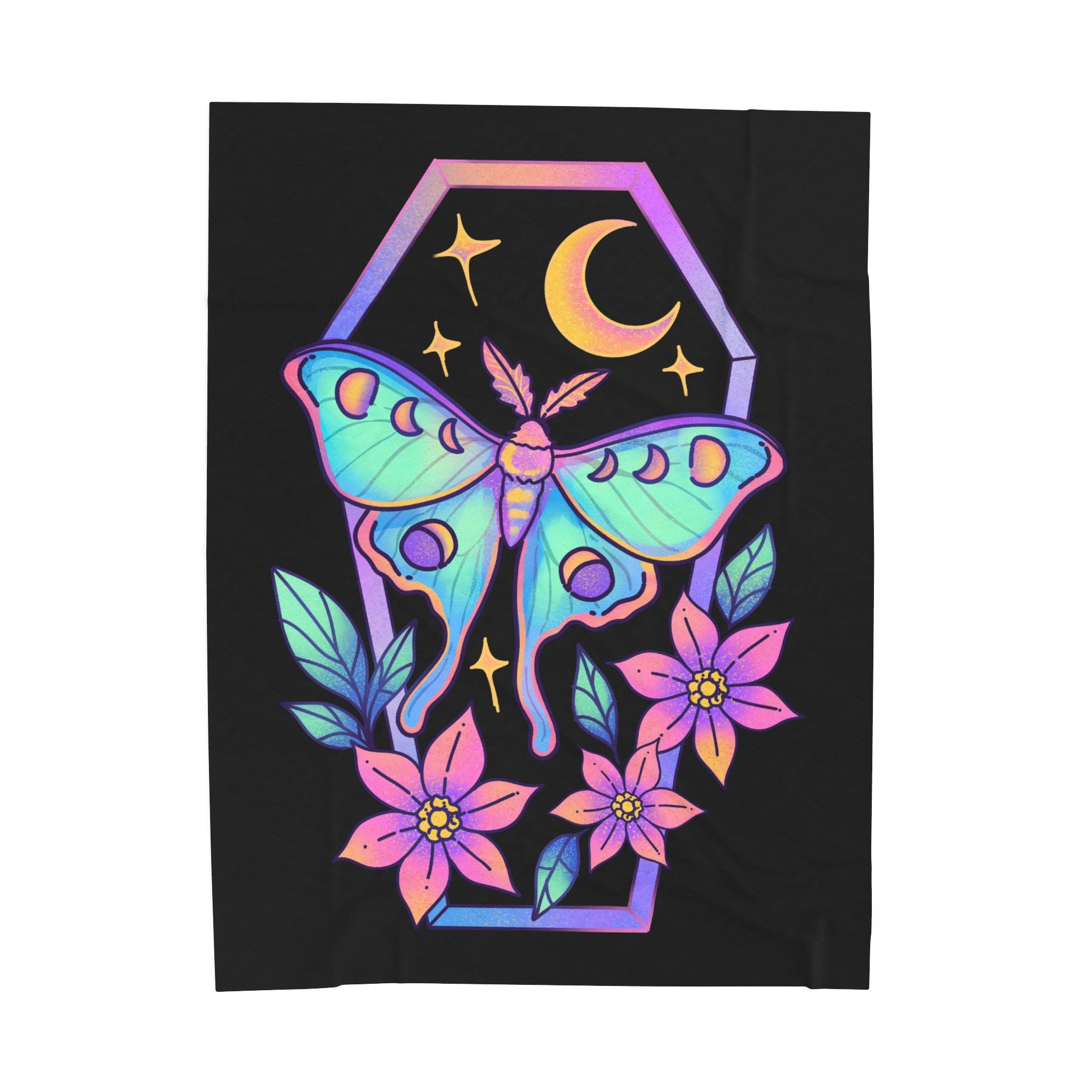 Coffin II (Hextober 2025) - Cozy Velveteen Plush Blanket