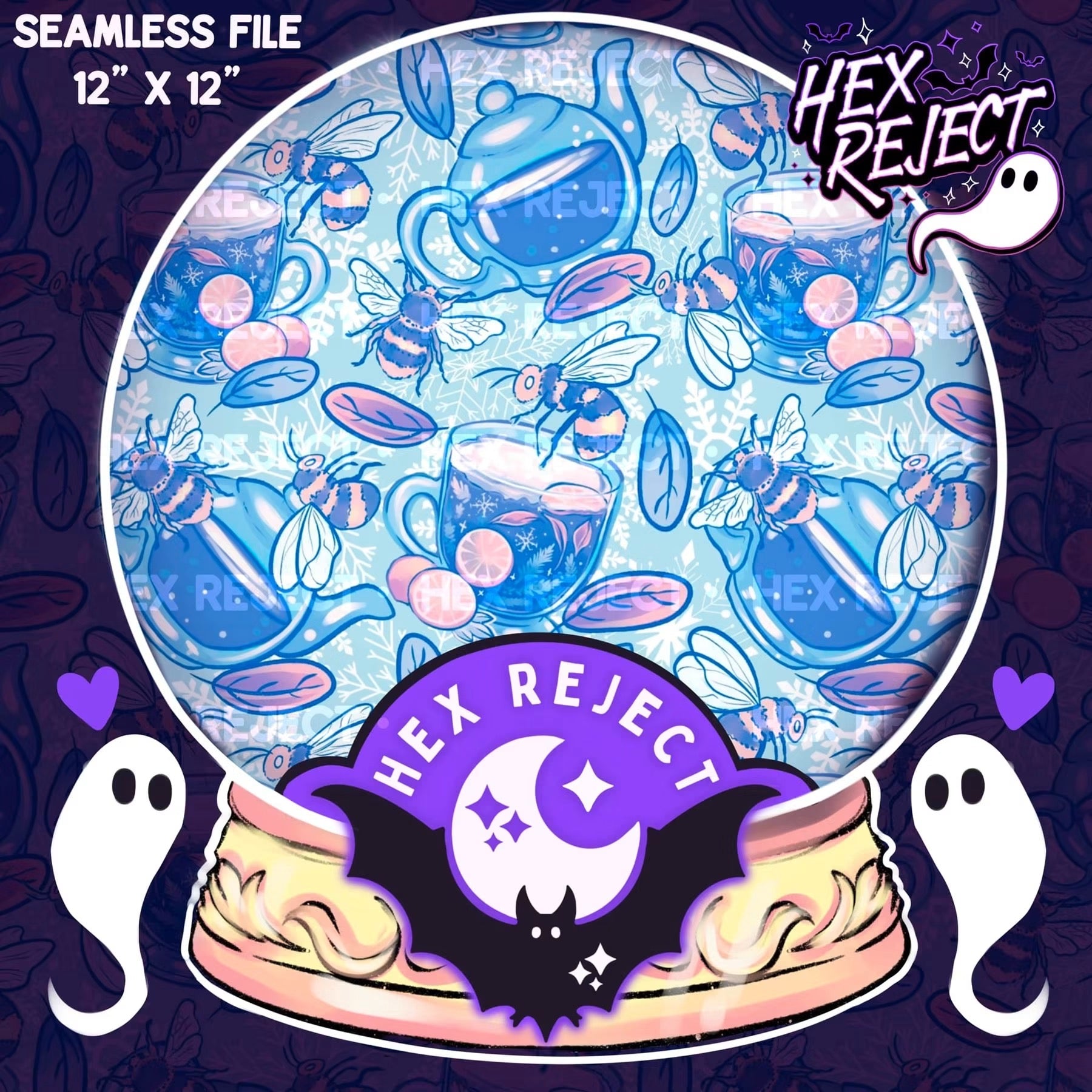 Winter Bees & Teas - Seamless file