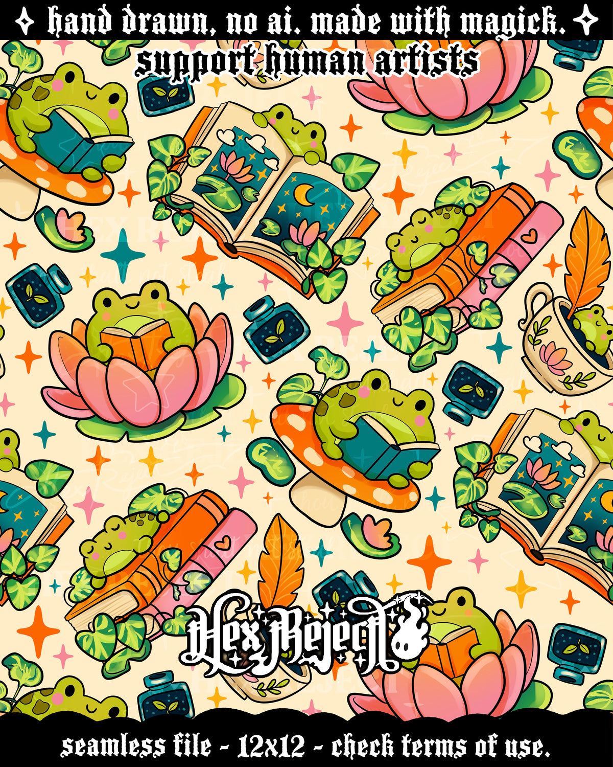 Day Five - Frog : Hextober - Seamless file