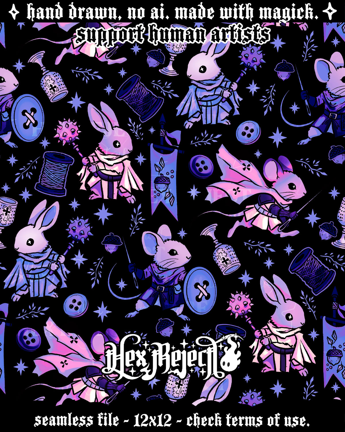 Day Twenty One - Knight : Hextober - Seamless file