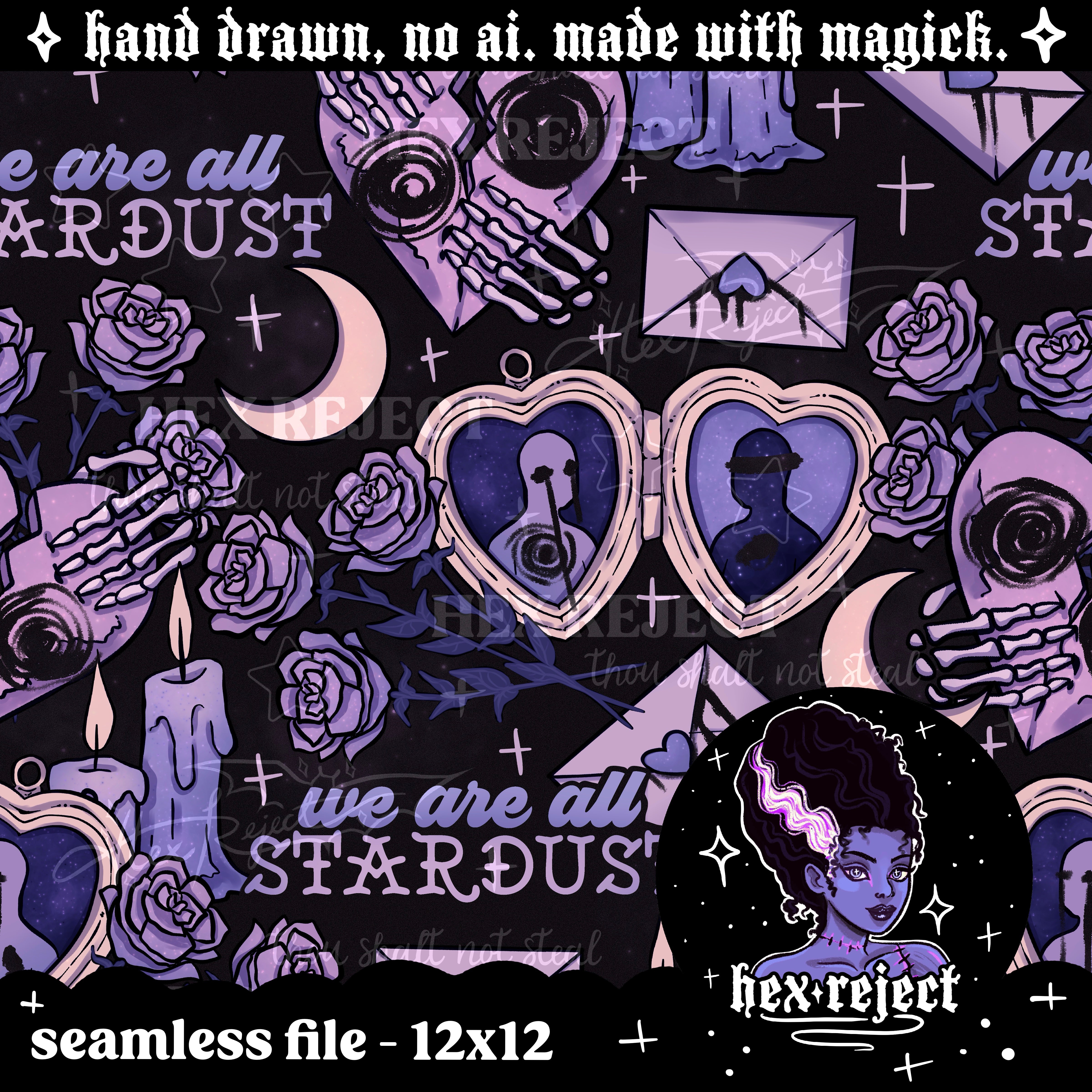 Void - Seamless & PNG files - Hextober 2025- 2 files included with every purchase