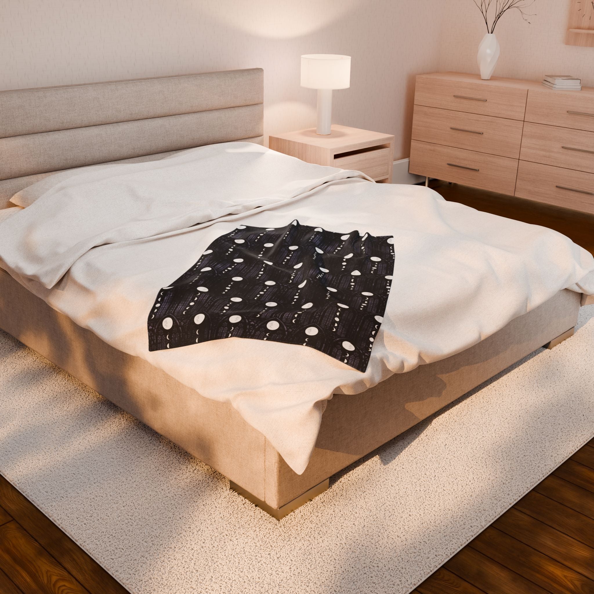 Gothic Cathedral Windows (Hextober 2025) - Cozy Velveteen Plush Blanket