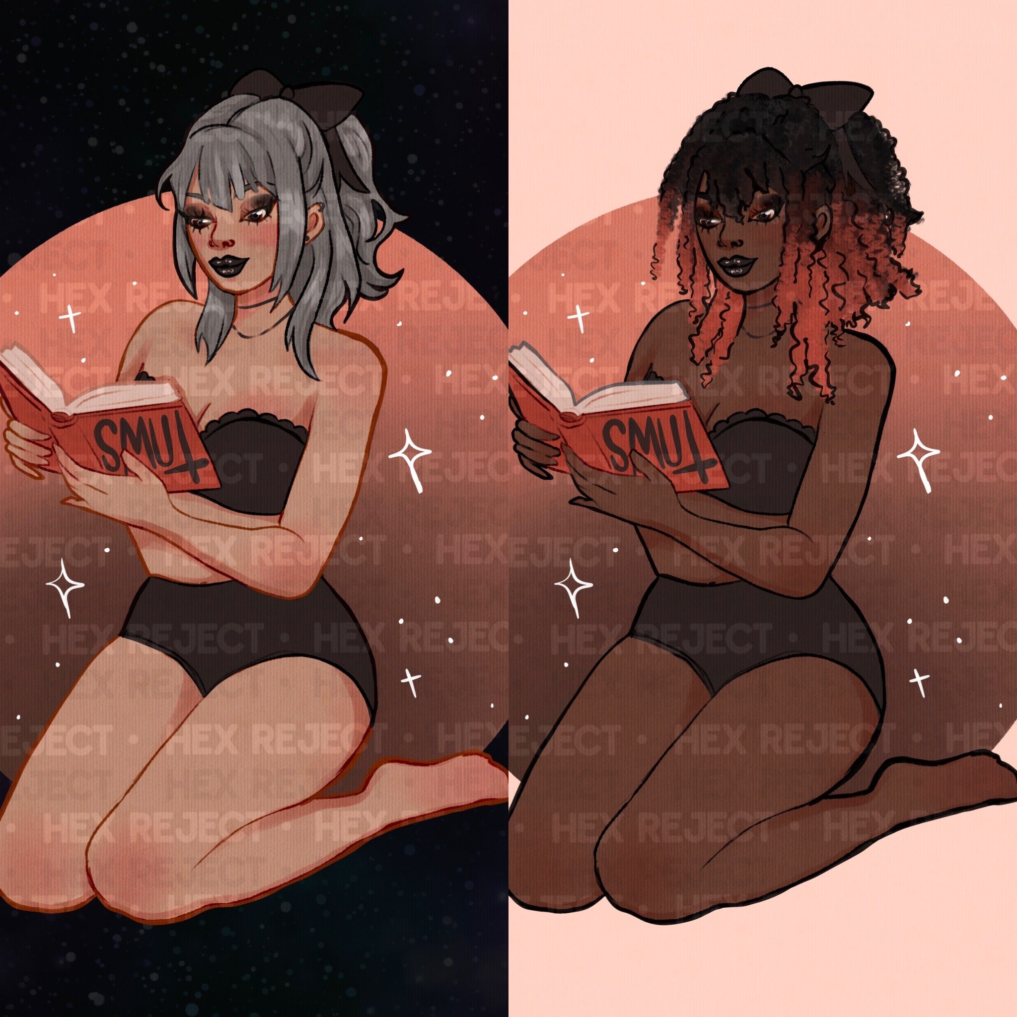 Books (Smut playghoul) - Seamless & PNG files - Hextober 2025