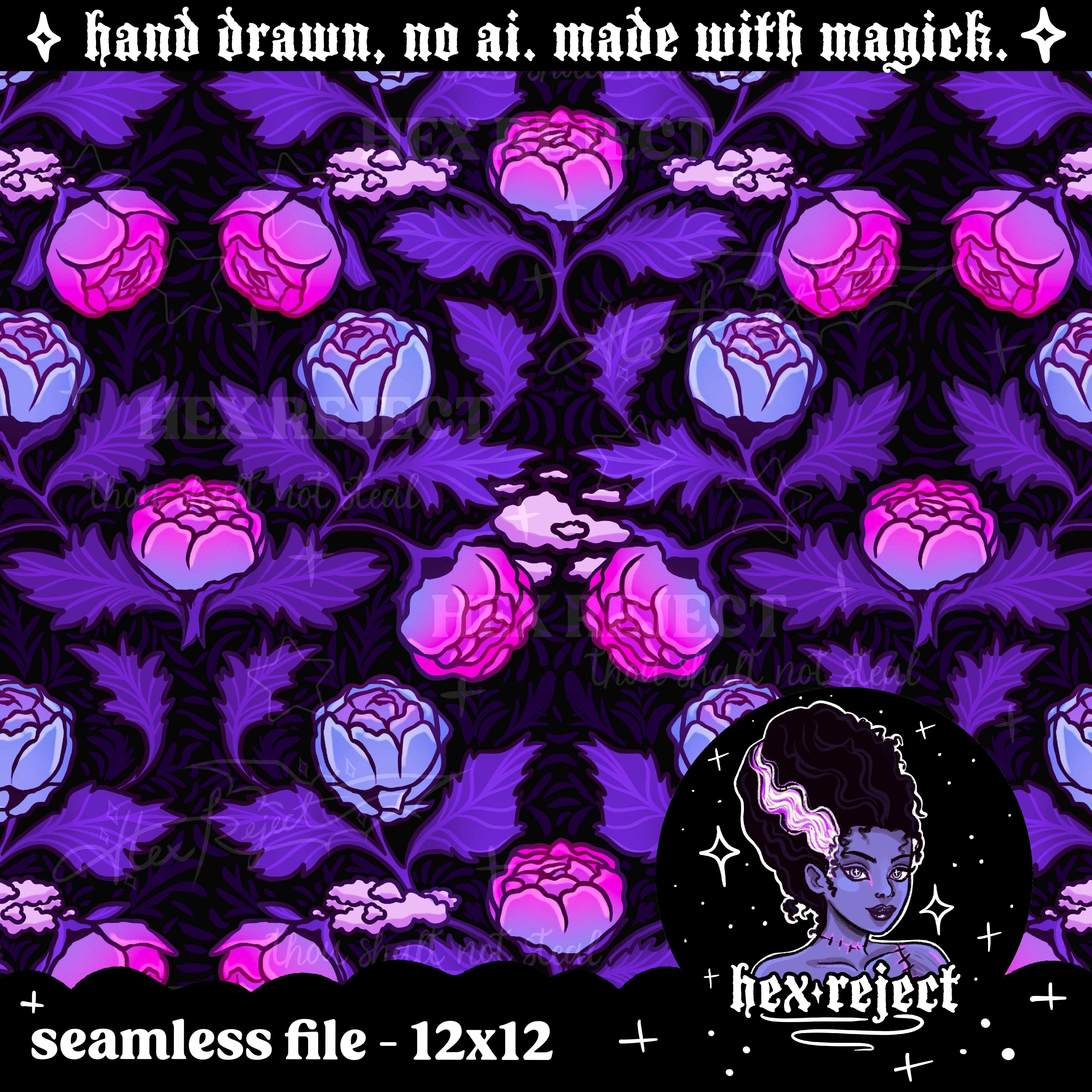 Floral - radicalized by empathy - Seamless & png files - 14 days of yuck