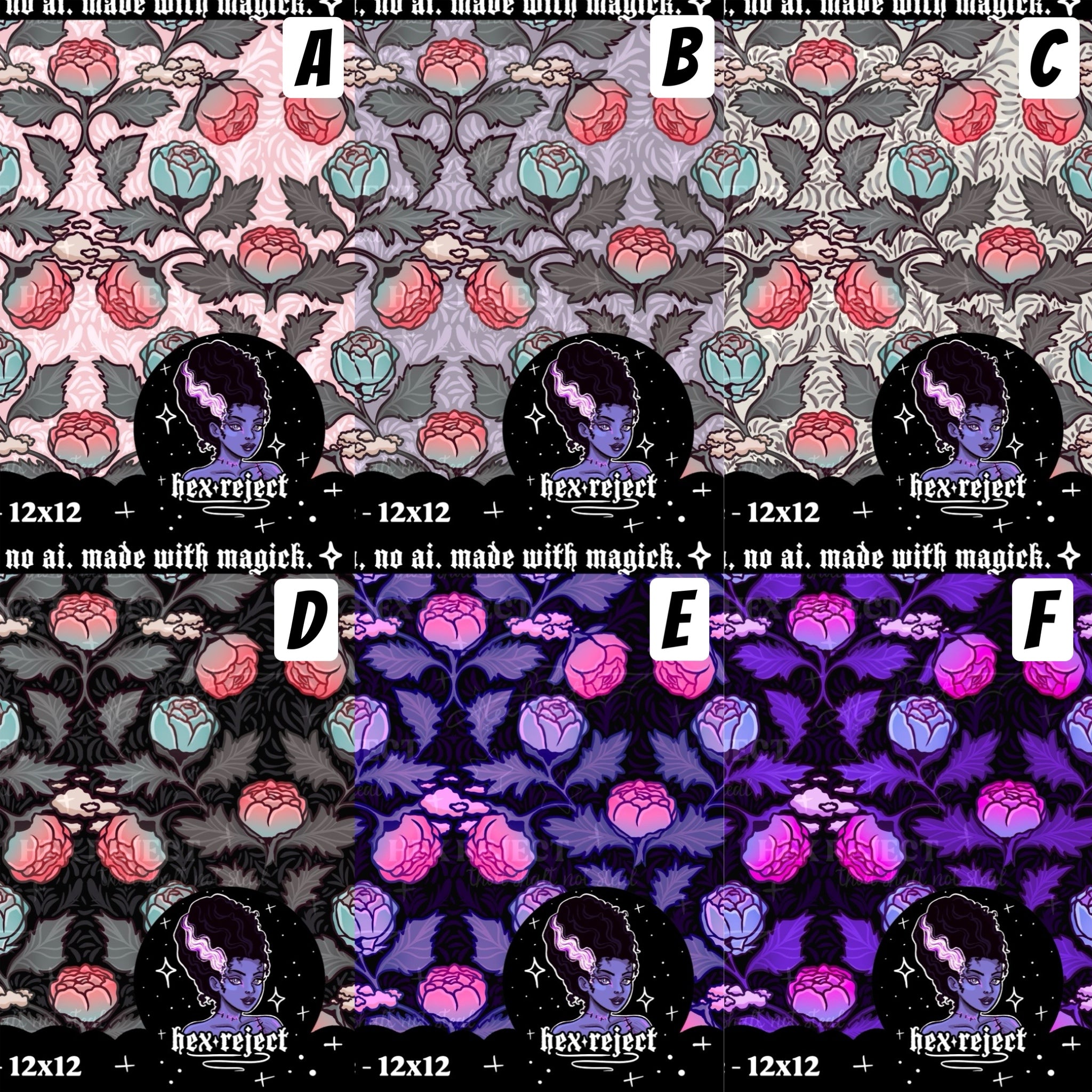 Floral - radicalized by empathy - Seamless & png files - 14 days of yuck