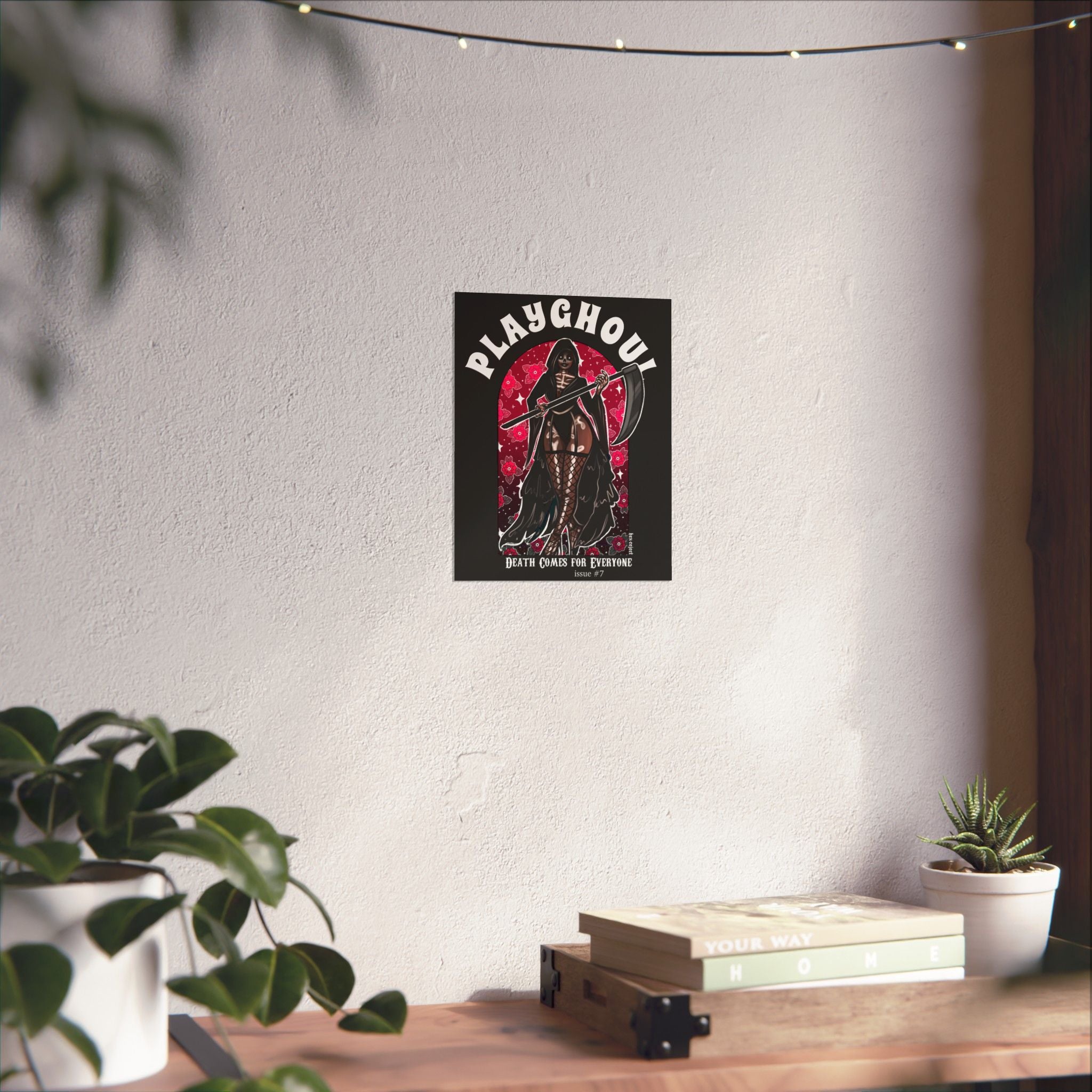 Grim Reaper PLAYGHOUL vertical matte poster