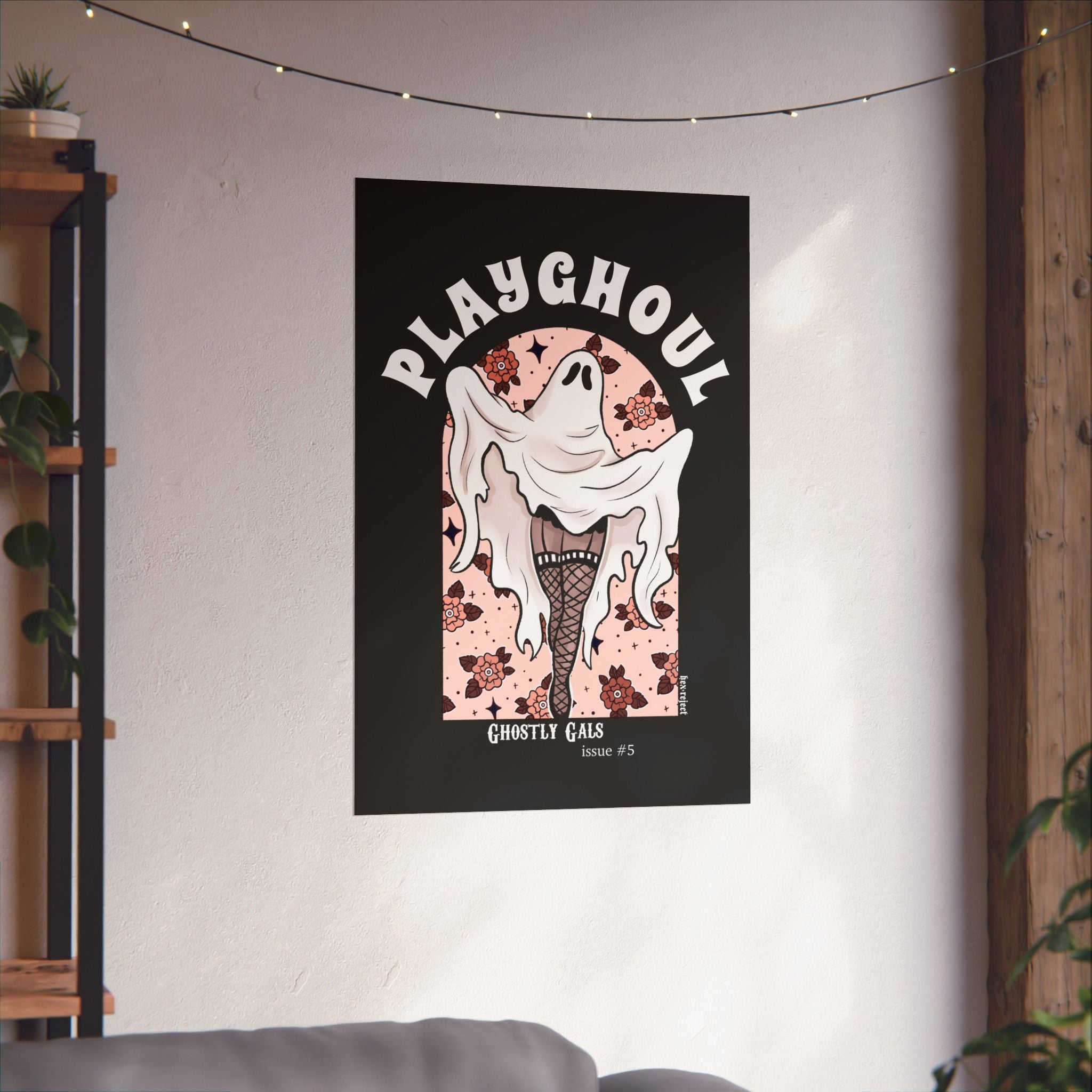 Boodoir Ghost PLAYGHOUL vertical matte poster