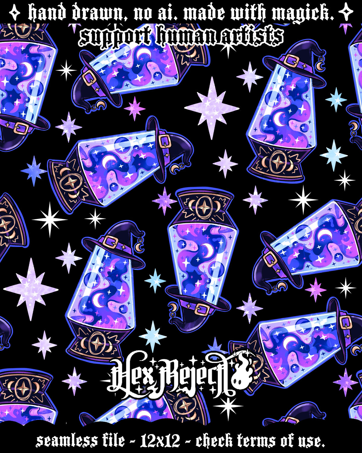 Day Eleven - Liquid - witchy lava lamp : Hextober - Seamless file