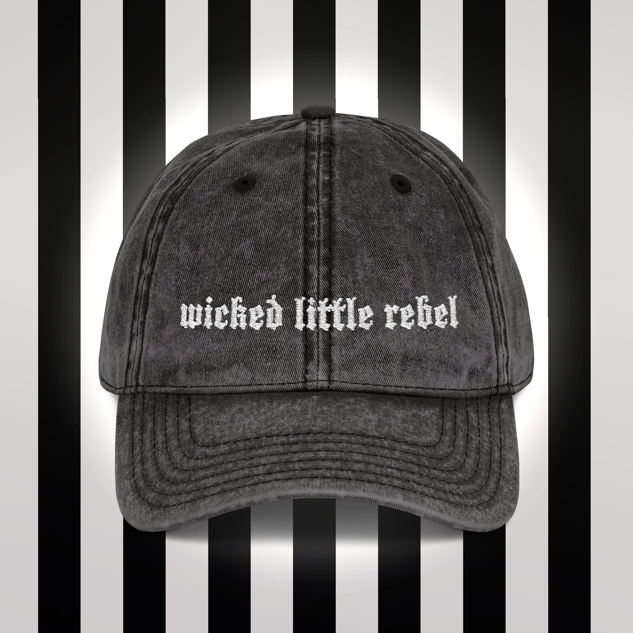 Wicked little rebel Embroidered Cap - Adjustable Gray Baseball Hat