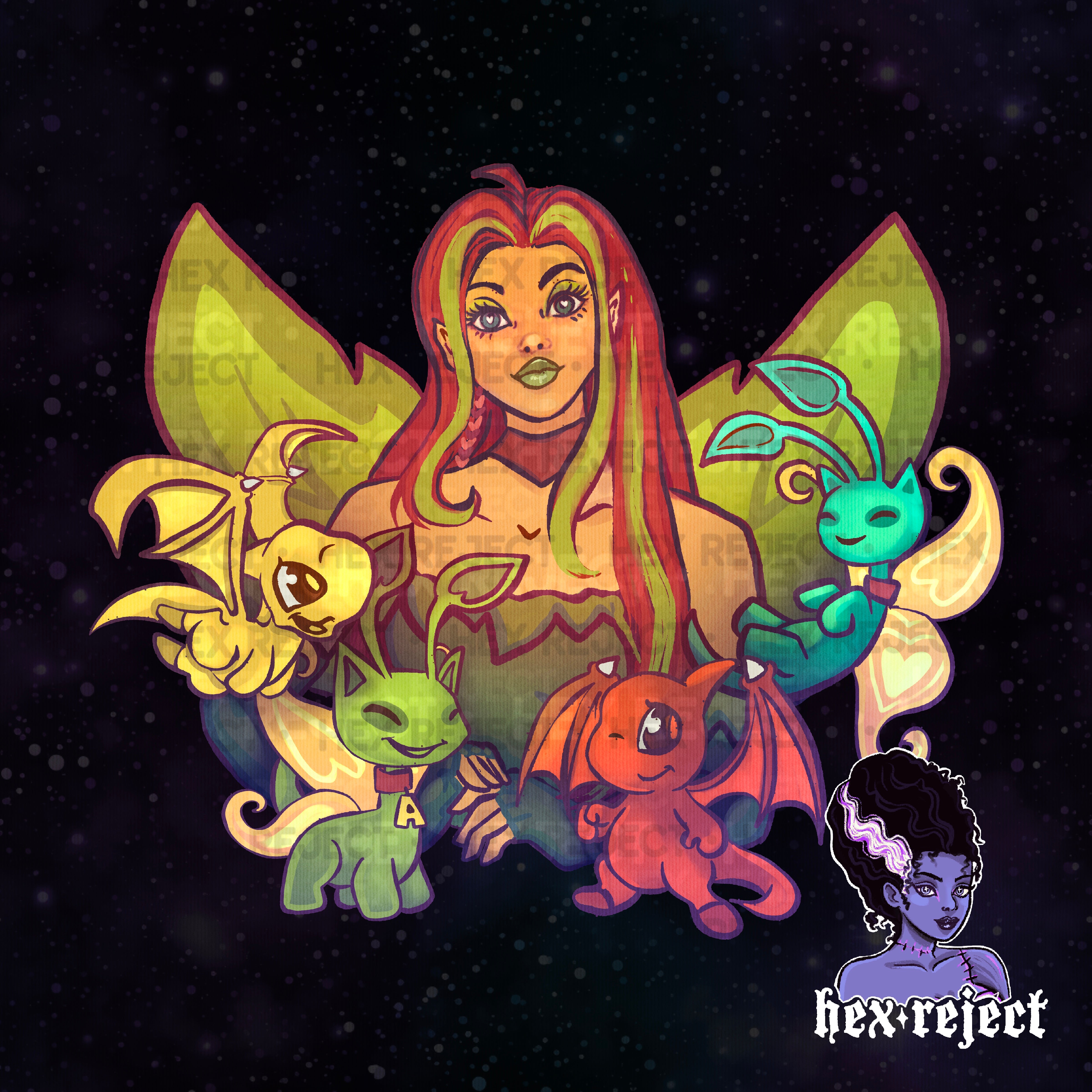 Fae - Seamless & png file - 14 days of yuck