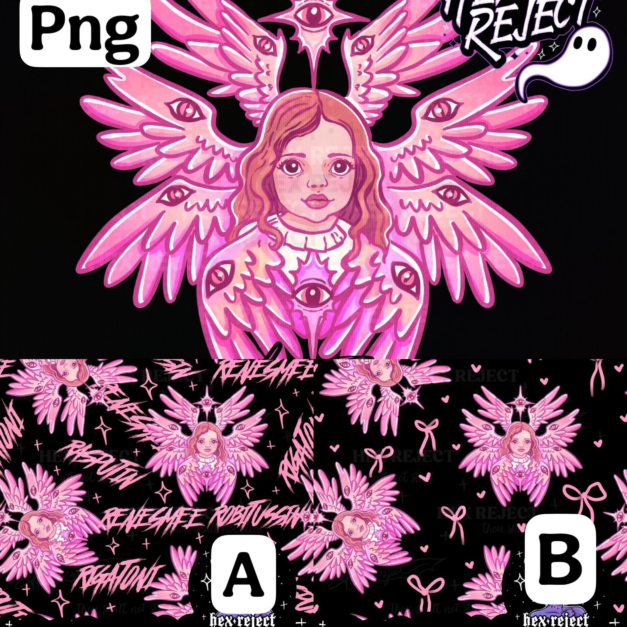 Biblically Accurate Renesmee - unhinged - Seamless & PNG files - Hextober 2025