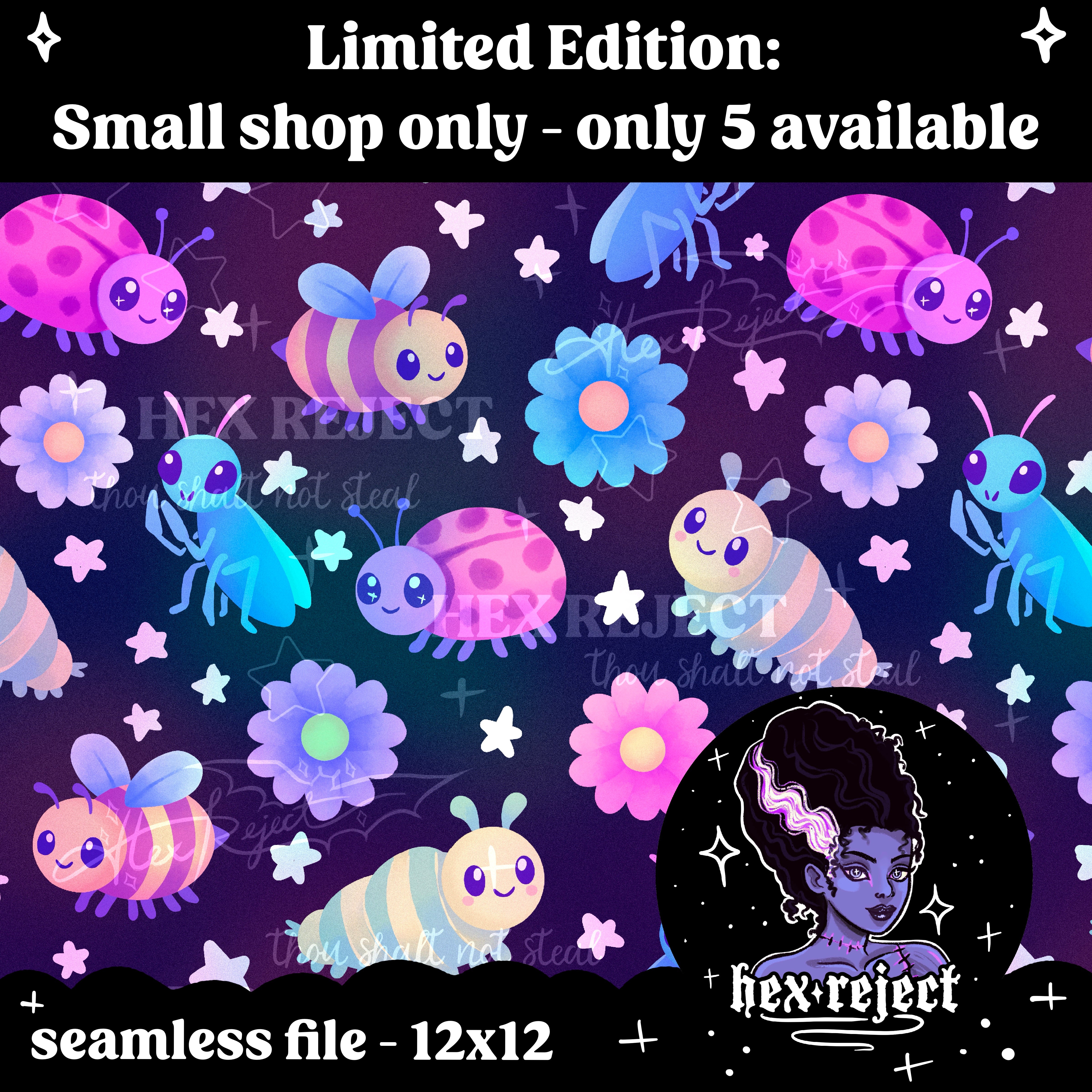 Insects - Seamless & PNG files - Hextober 2025