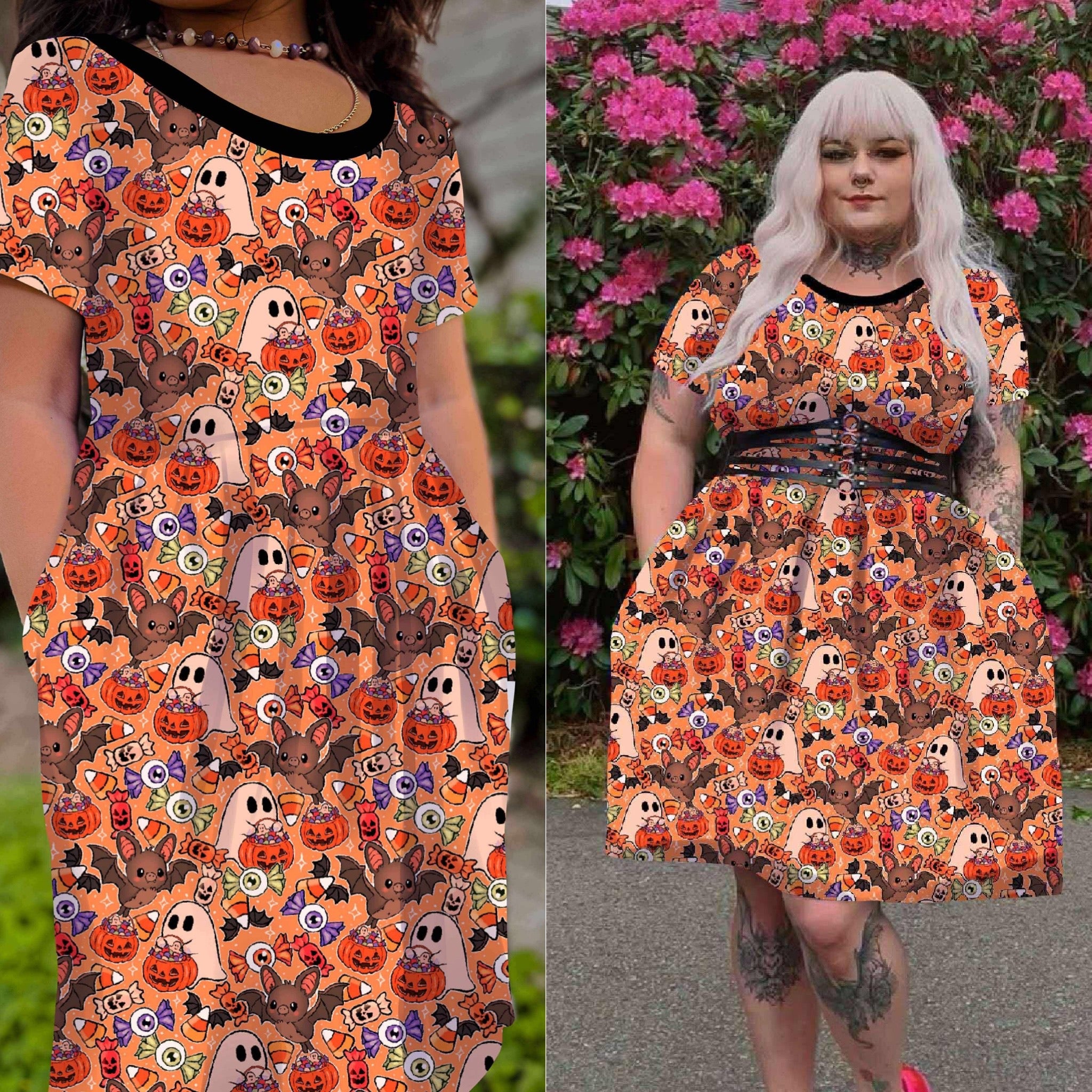 Trick or Treat twirl dresses - Kids & Adult