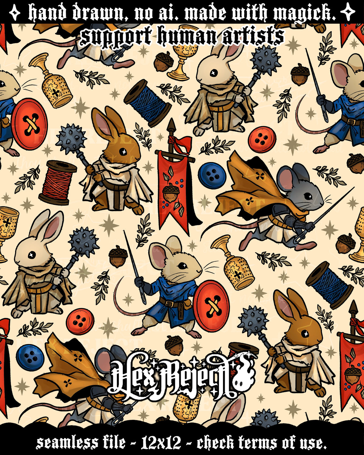 Day Twenty One - Knight : Hextober - Seamless file