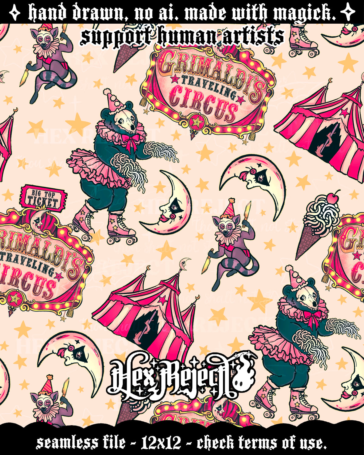 Day Fifteen - Story : Hextober - dungeon crawler Carl - grimaldi’s traveling circus v2- Seamless file