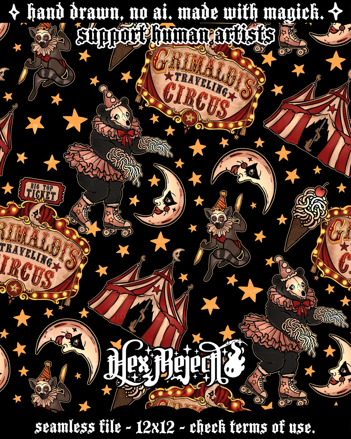 Day Fifteen - Story : Hextober - dungeon crawler Carl - grimaldi’s traveling circus v1- Seamless file
