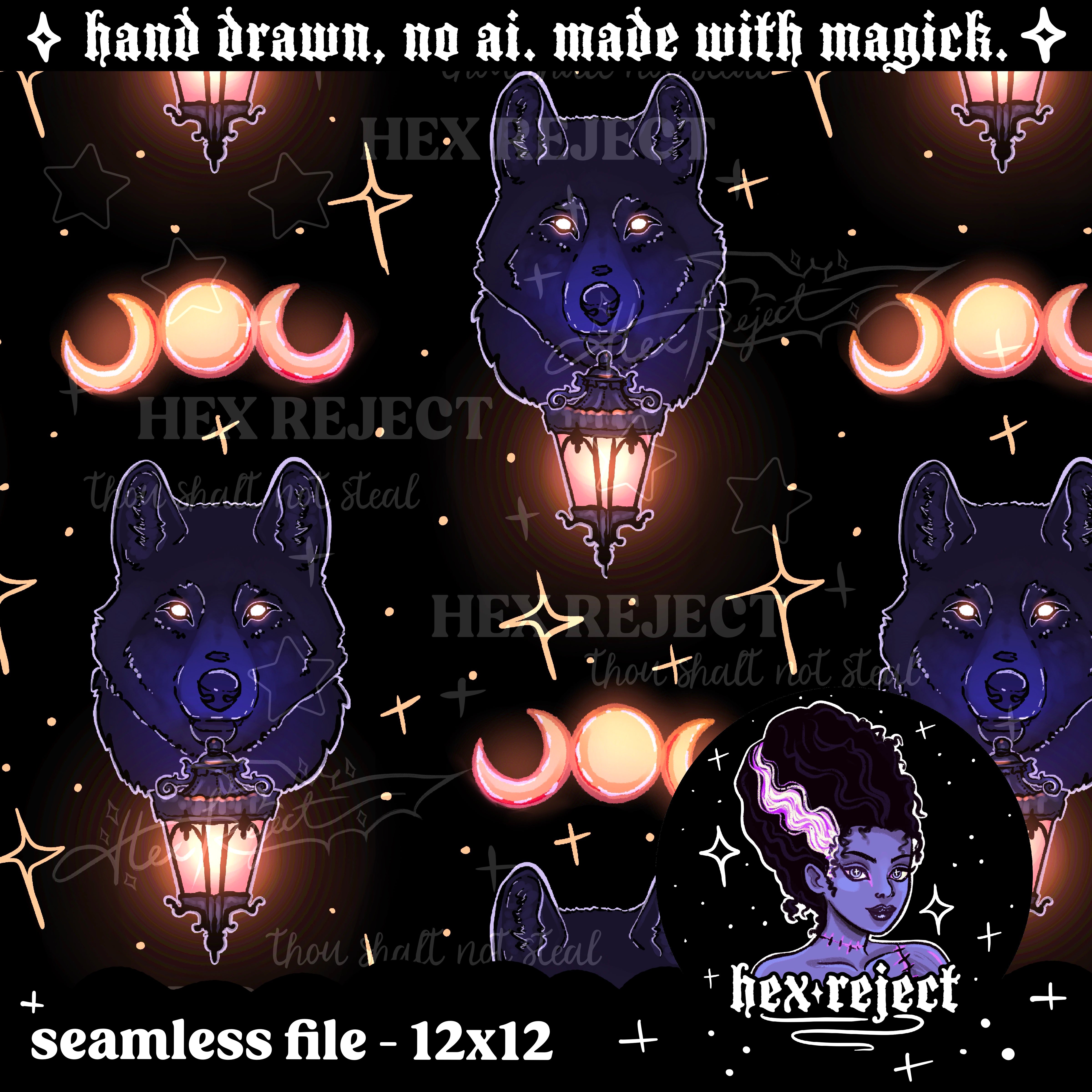Hecate’s Hound - Seamless file - *spooky special*