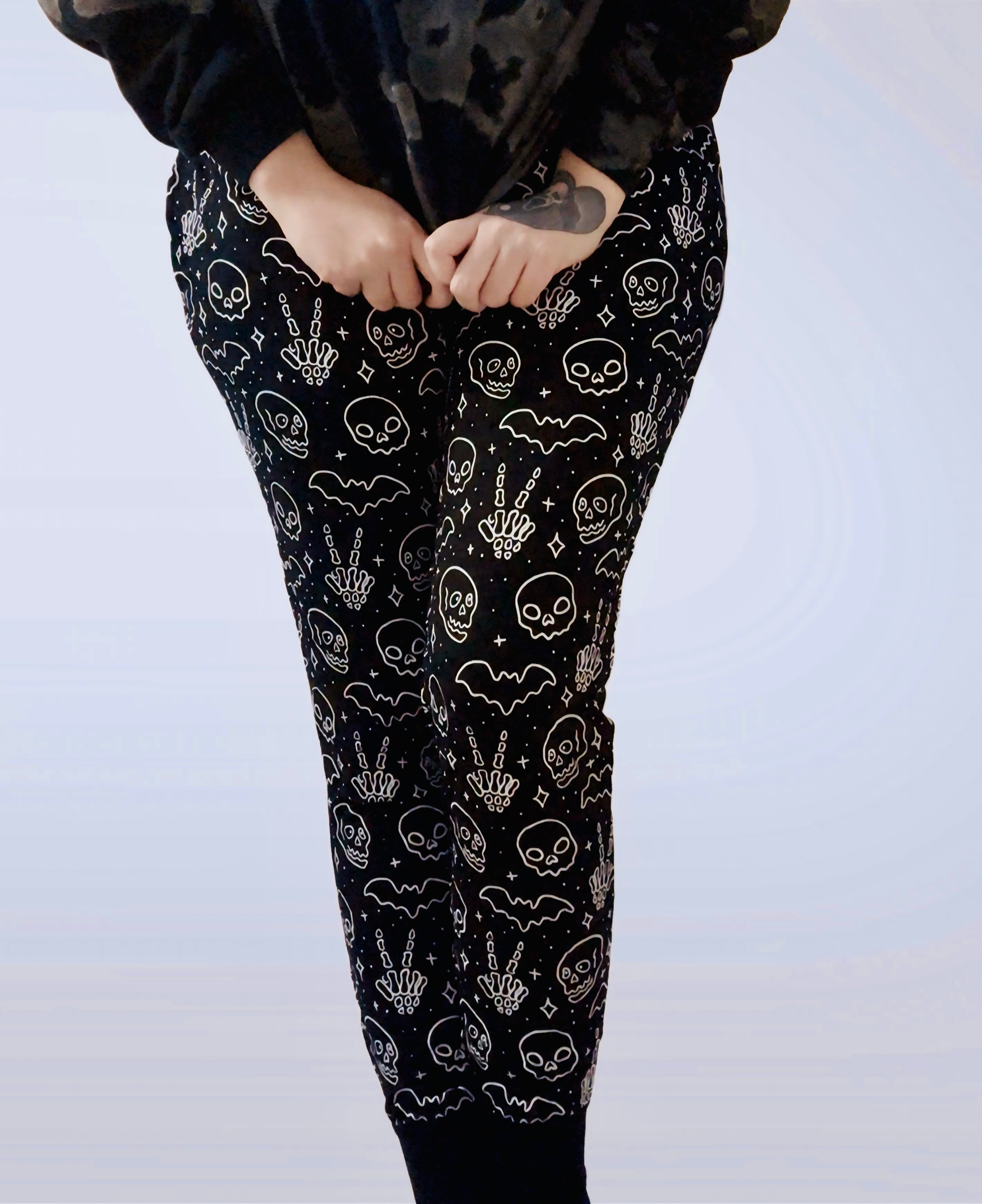 Spooky Glow cuffed joggers (glow in the dark)