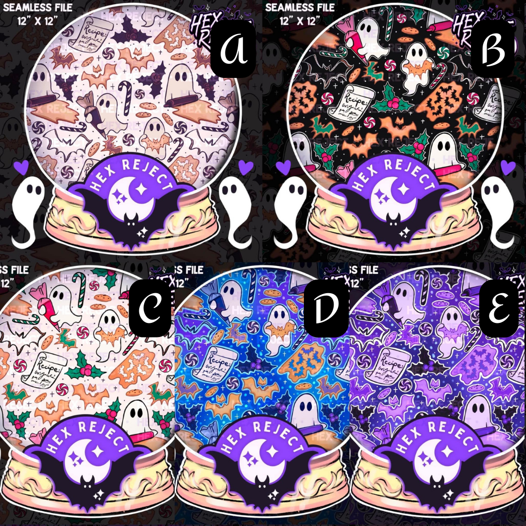 Baking Hexmas Spooky Ghosts - Seamless file