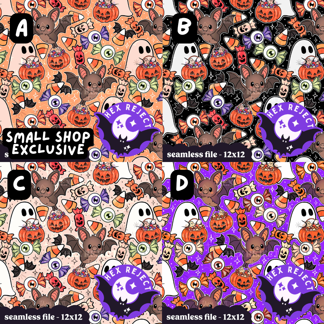 Spooky Bats & Sweet Treats - Seamless file