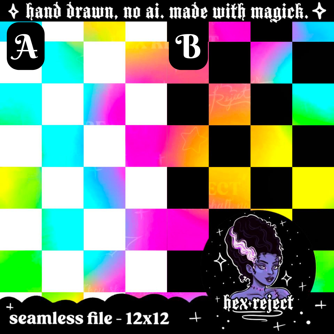 Coord Rainbow Checkered - Seamless Files