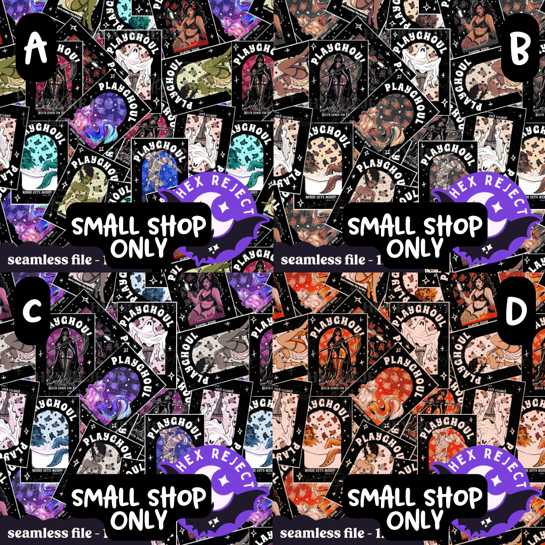 Playghoul Magazine Mashups - SMALL HANDMADE SHOPS ONLY - Seamless file