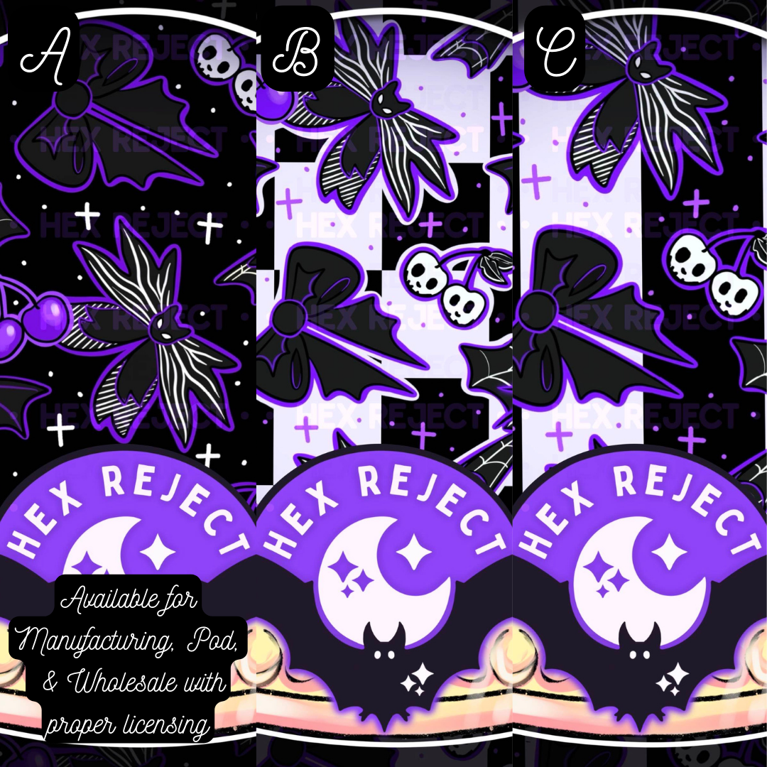 Purple Spooky Coquette - Seamless file