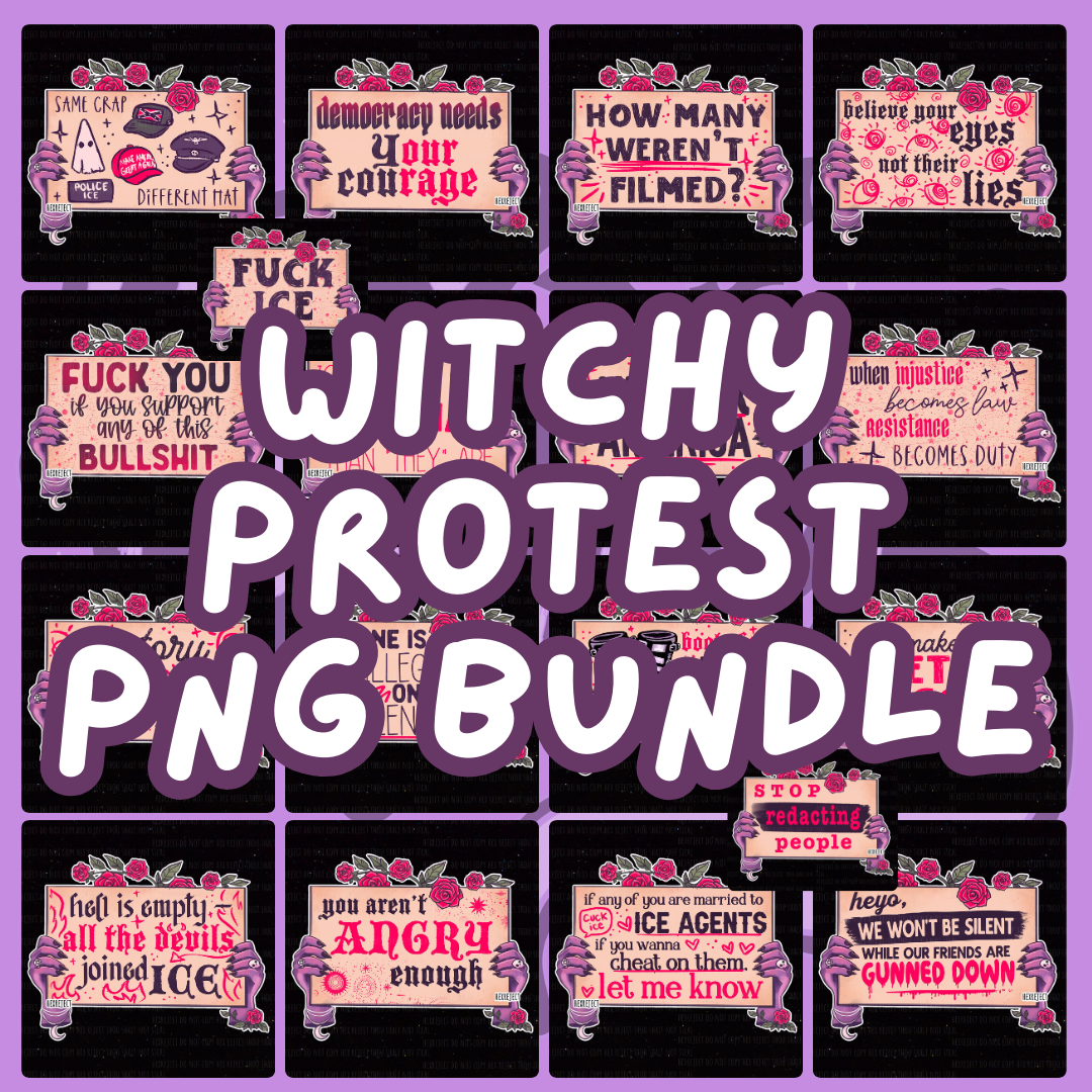 Witchy Protest Signs - PNG Bundle