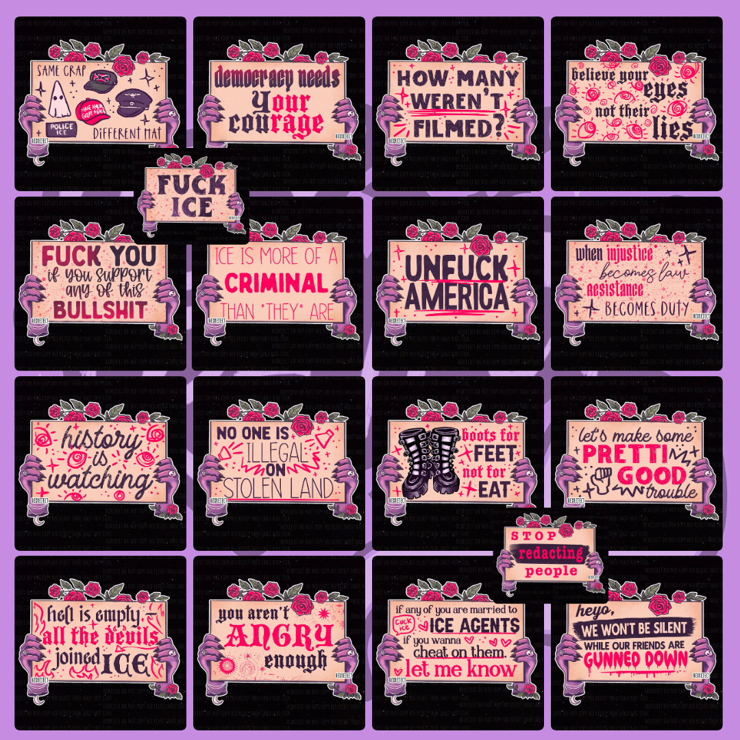 Witchy Protest Signs - PNG Bundle