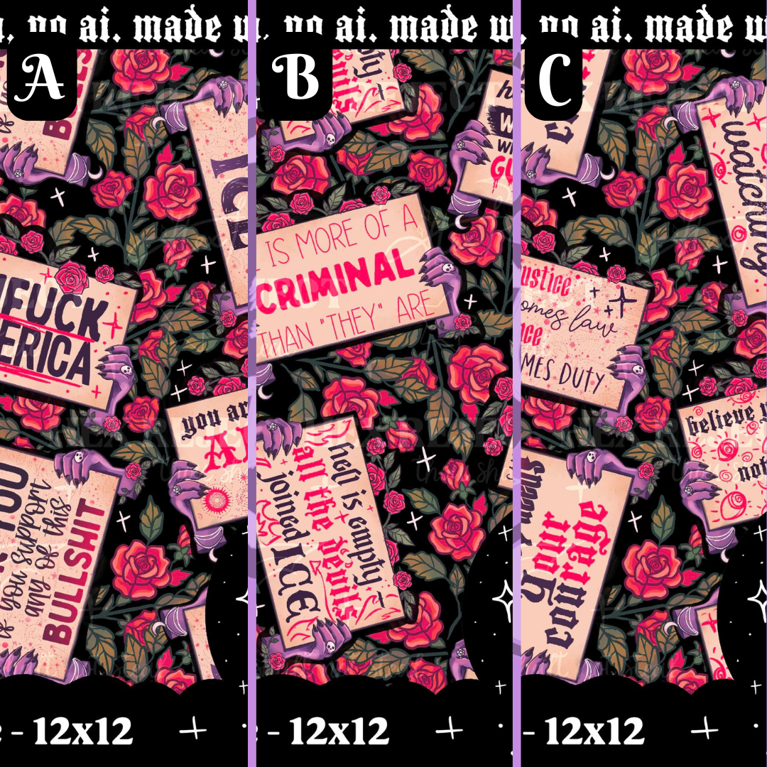 Witchy Protest Signs - Seamless file