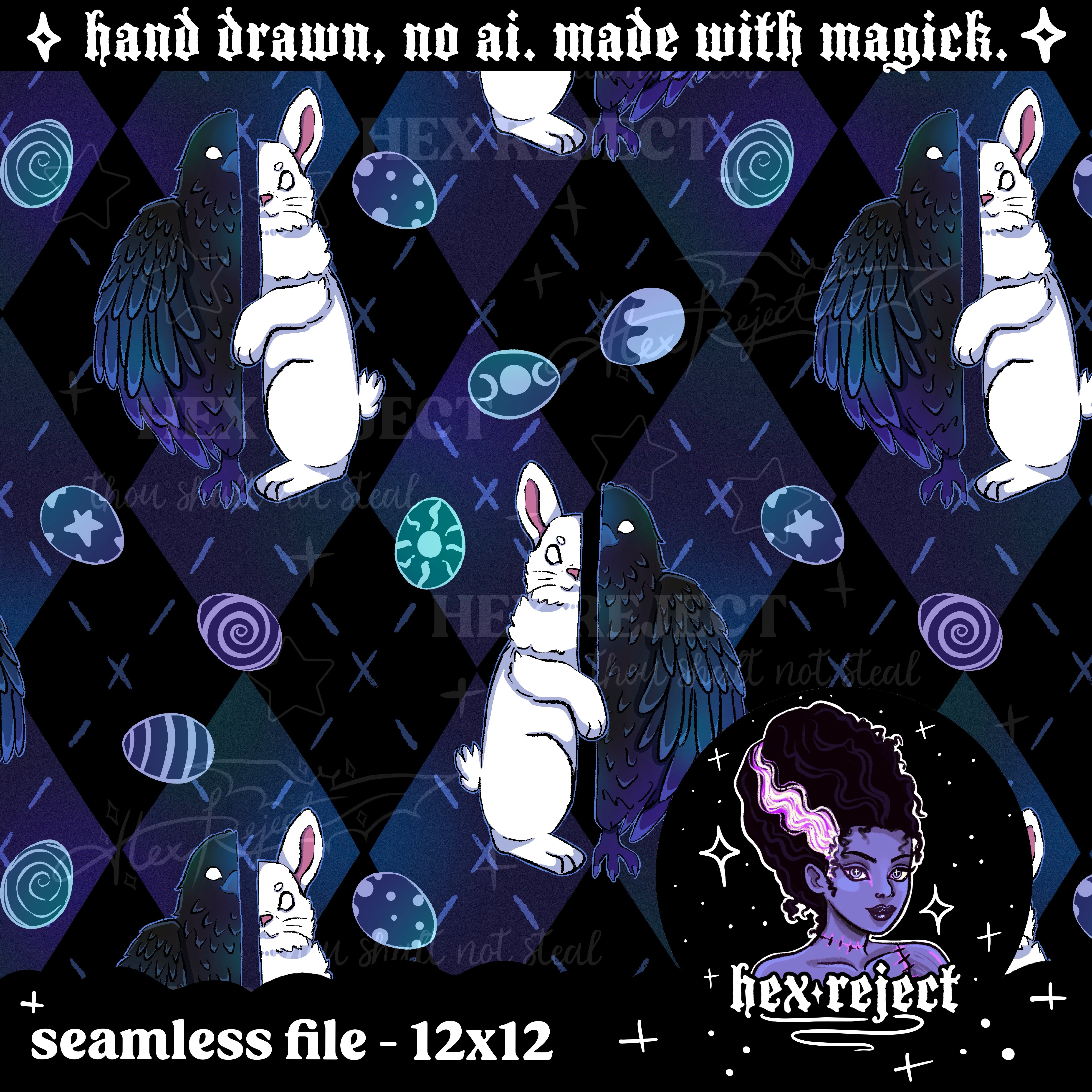 Ostara & the white hare - Seamless file