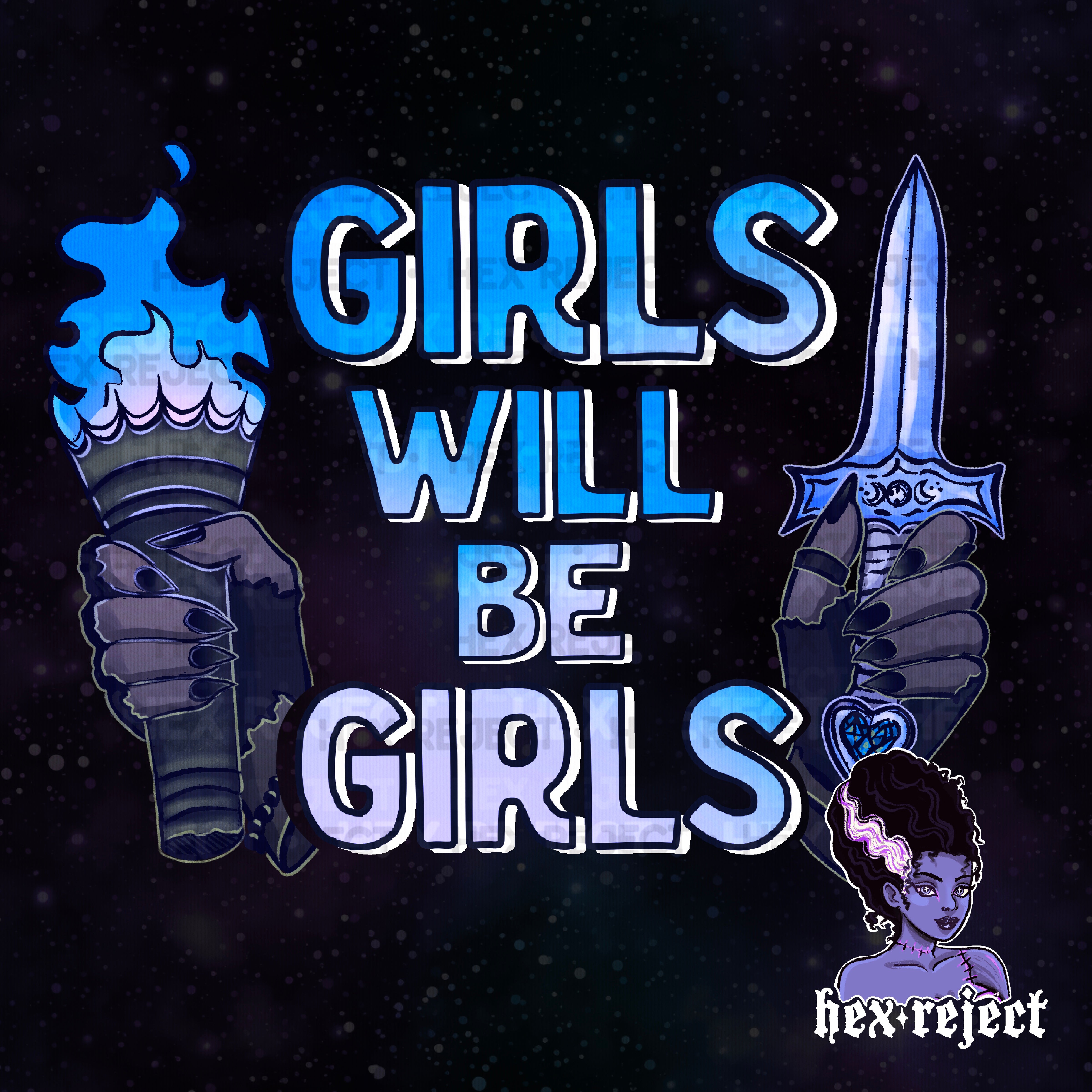 Key, Hecate hands - Seamless & png files - 14 days of yuck