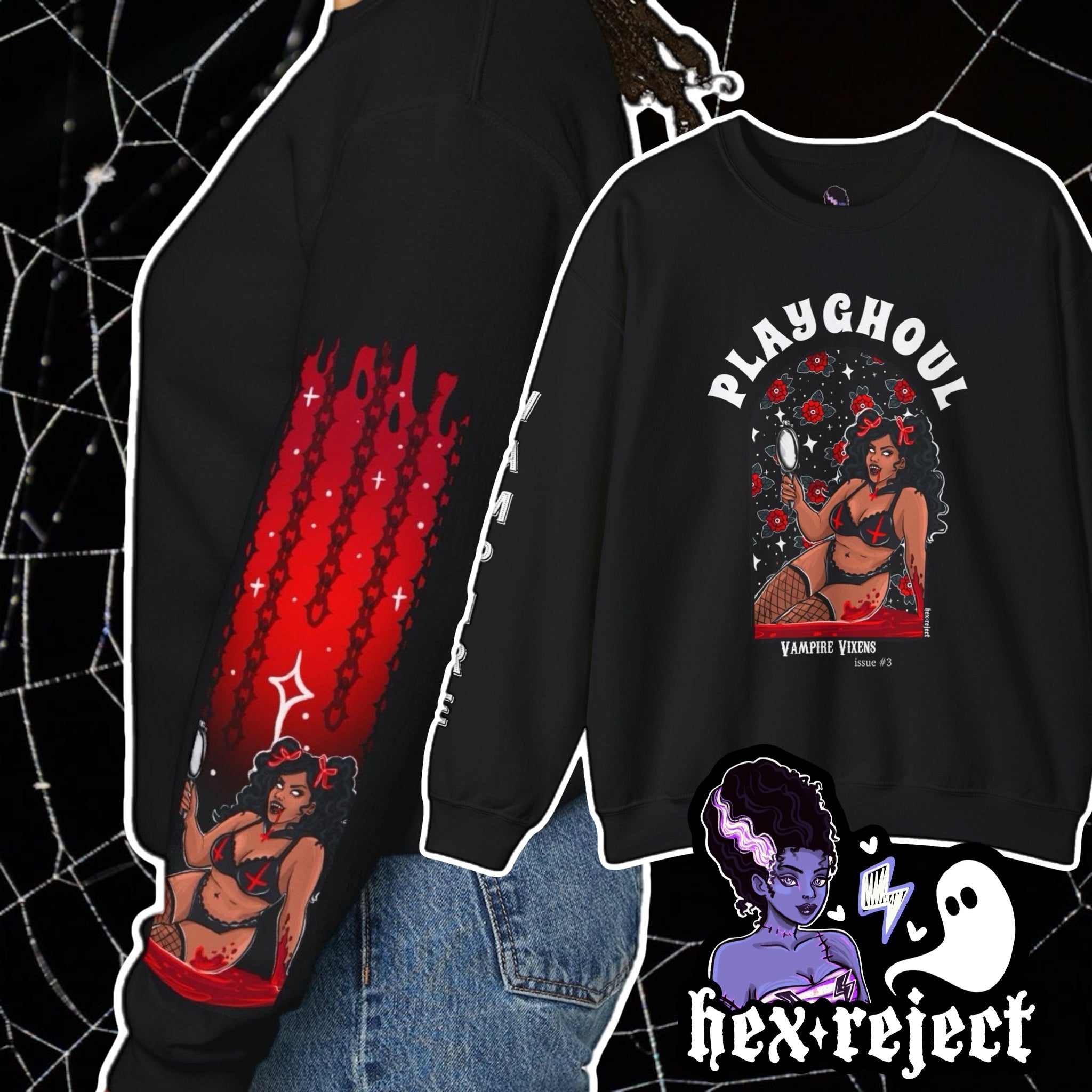 Vampire Vixen PLAYGHOUL crewneck sweatshirt