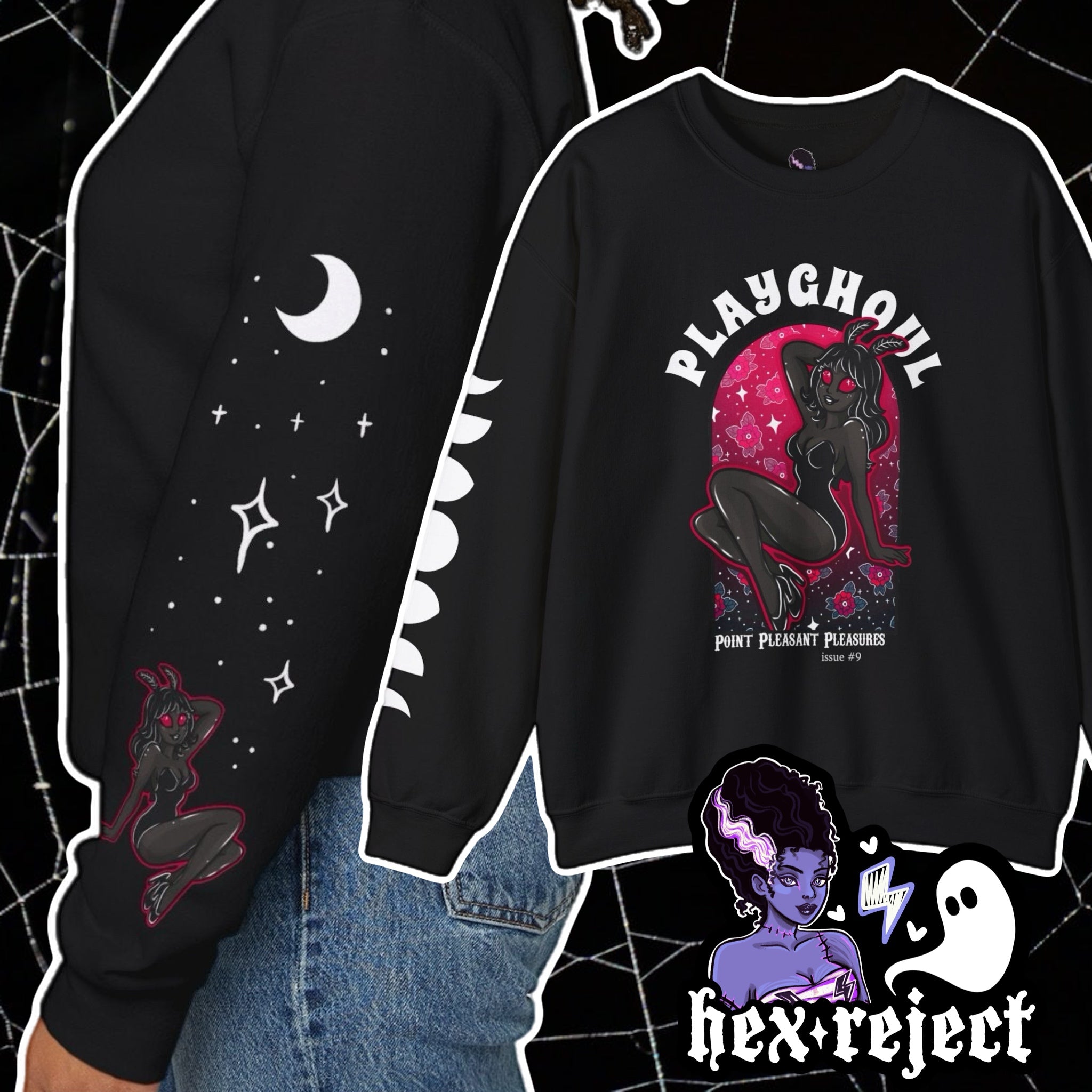 Mothwoman PLAYGHOUL crewneck sweatshirt