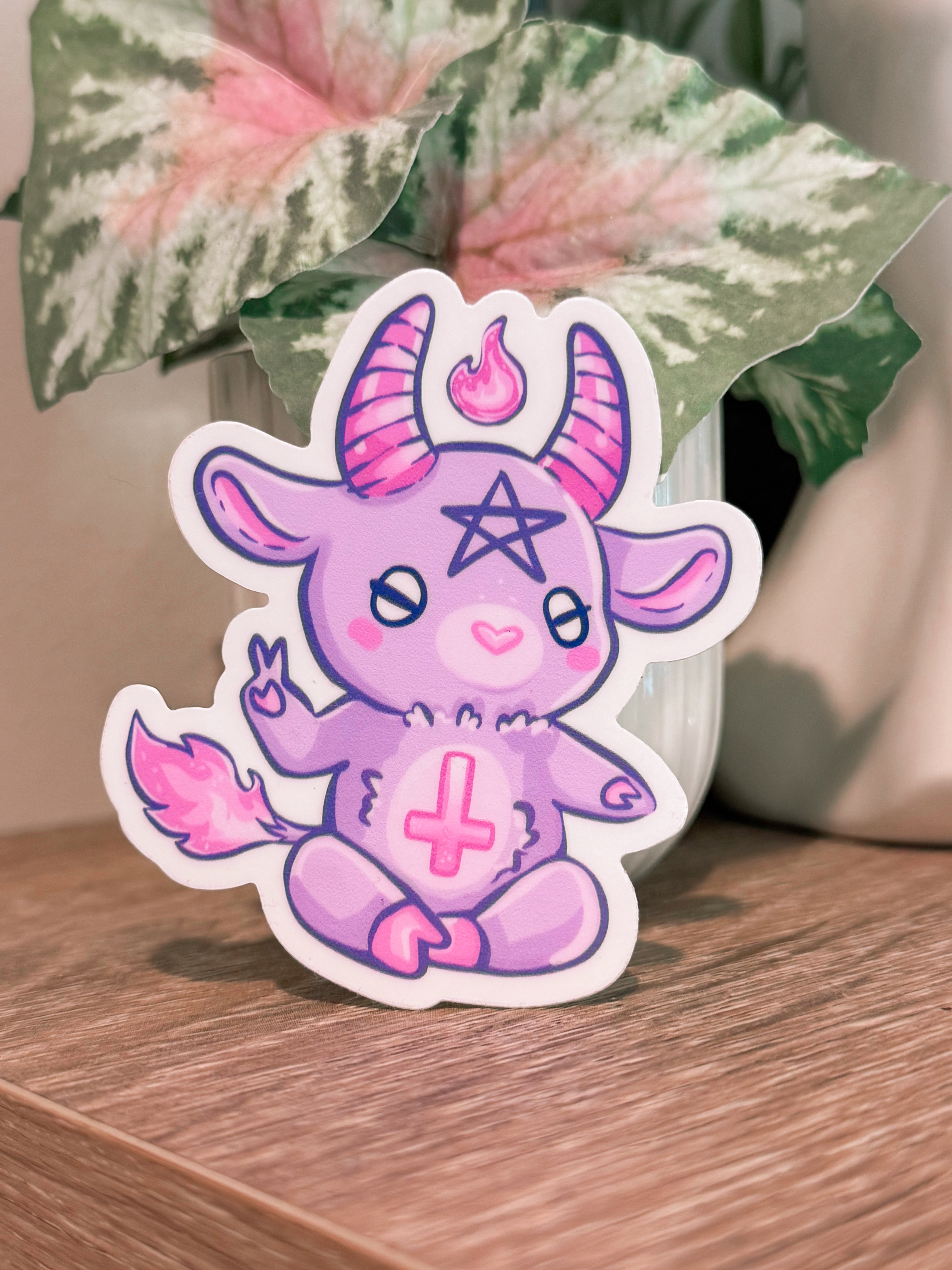 Kawaii Baphomet - cute as hell Sticker
