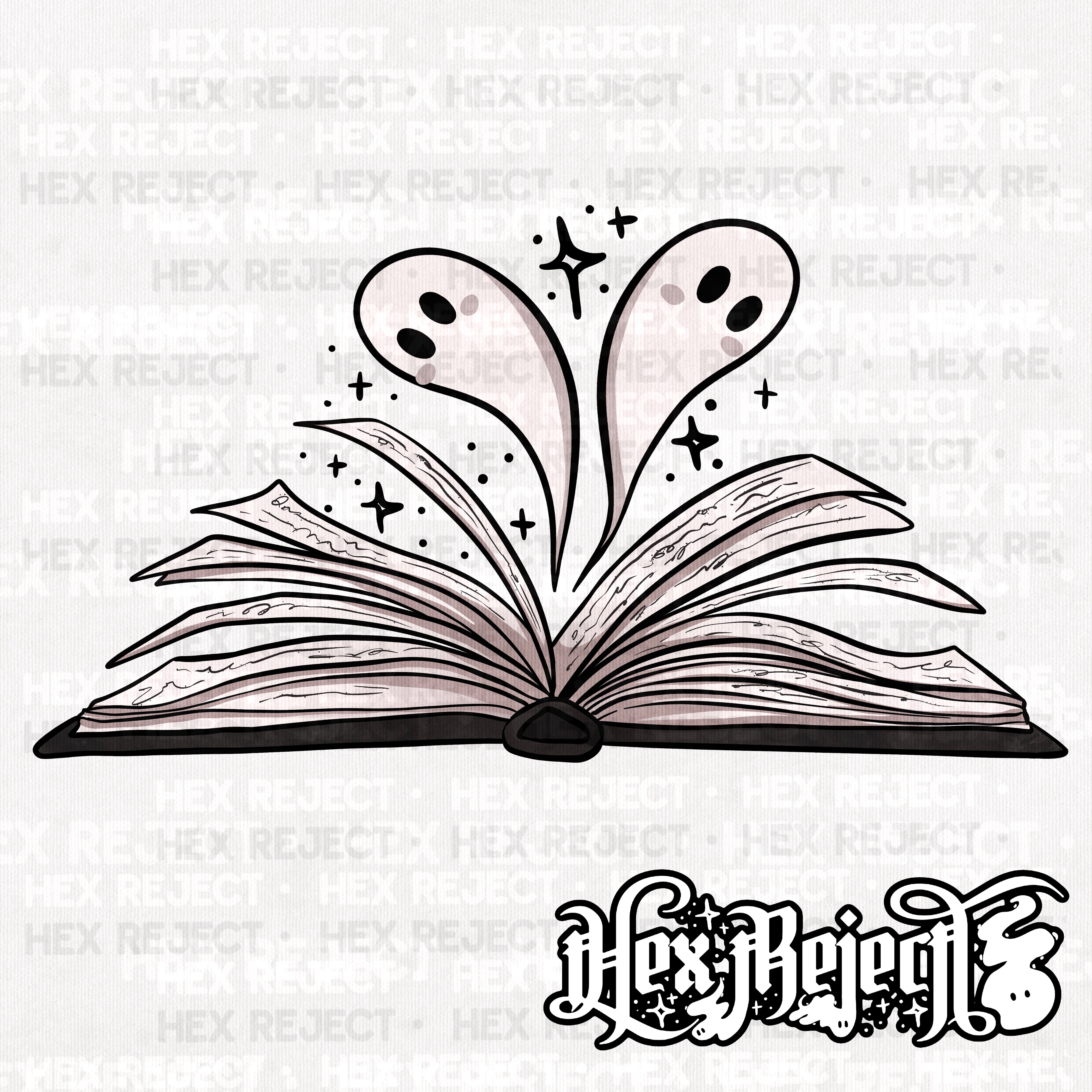 Bookish Ghosts PNG file