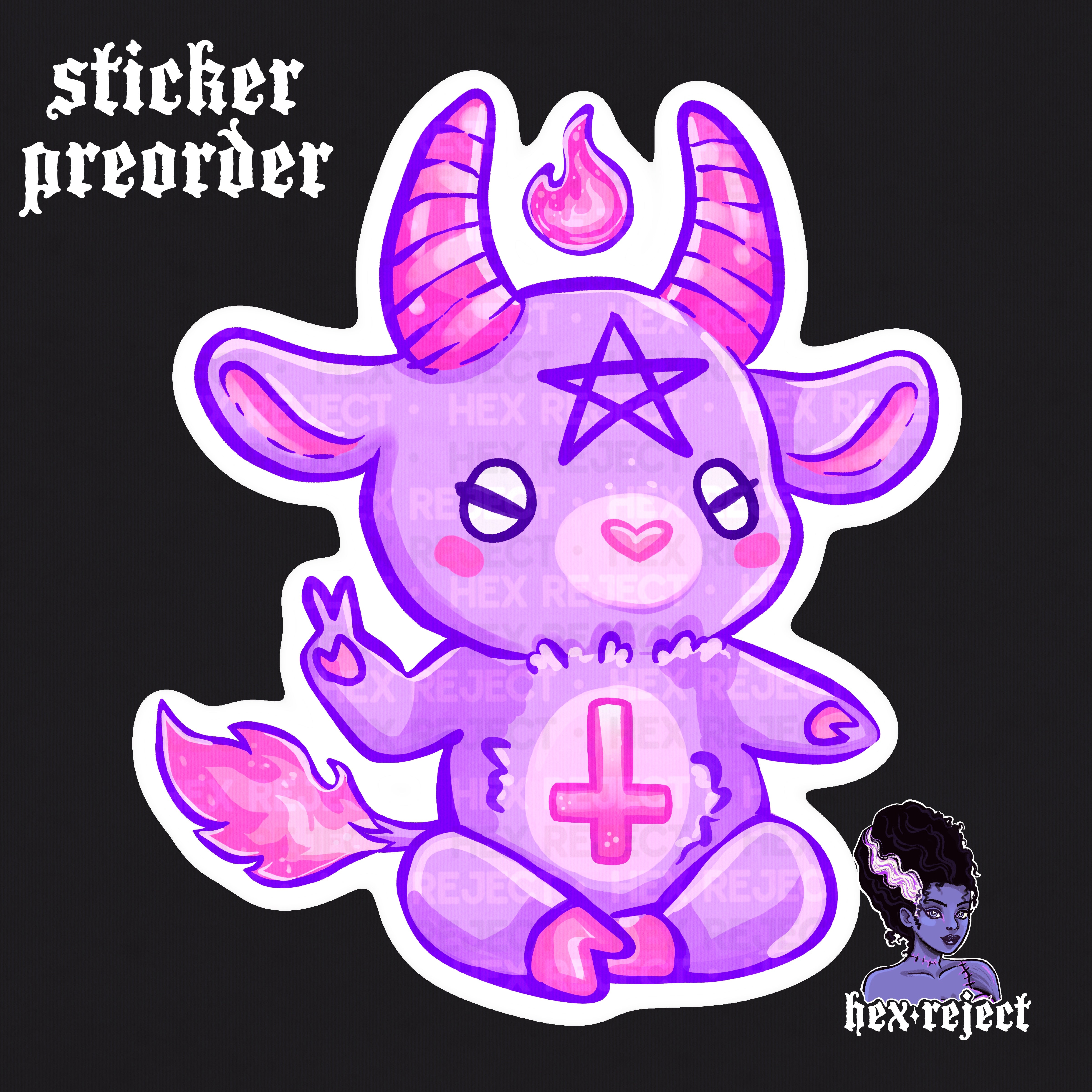 Kawaii Baphomet - cute as hell Sticker