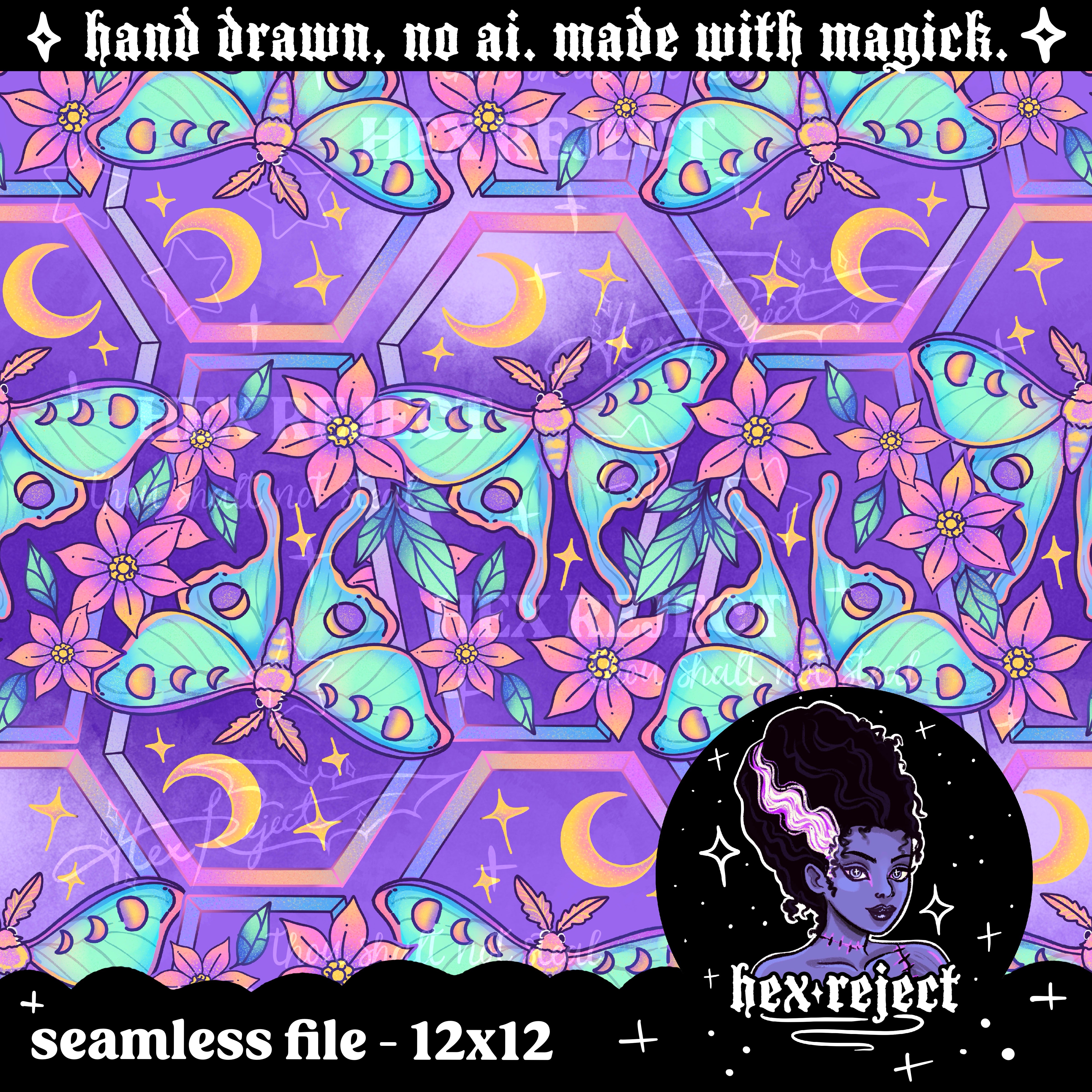 Coffin - Seamless & PNG files - Hextober 2025