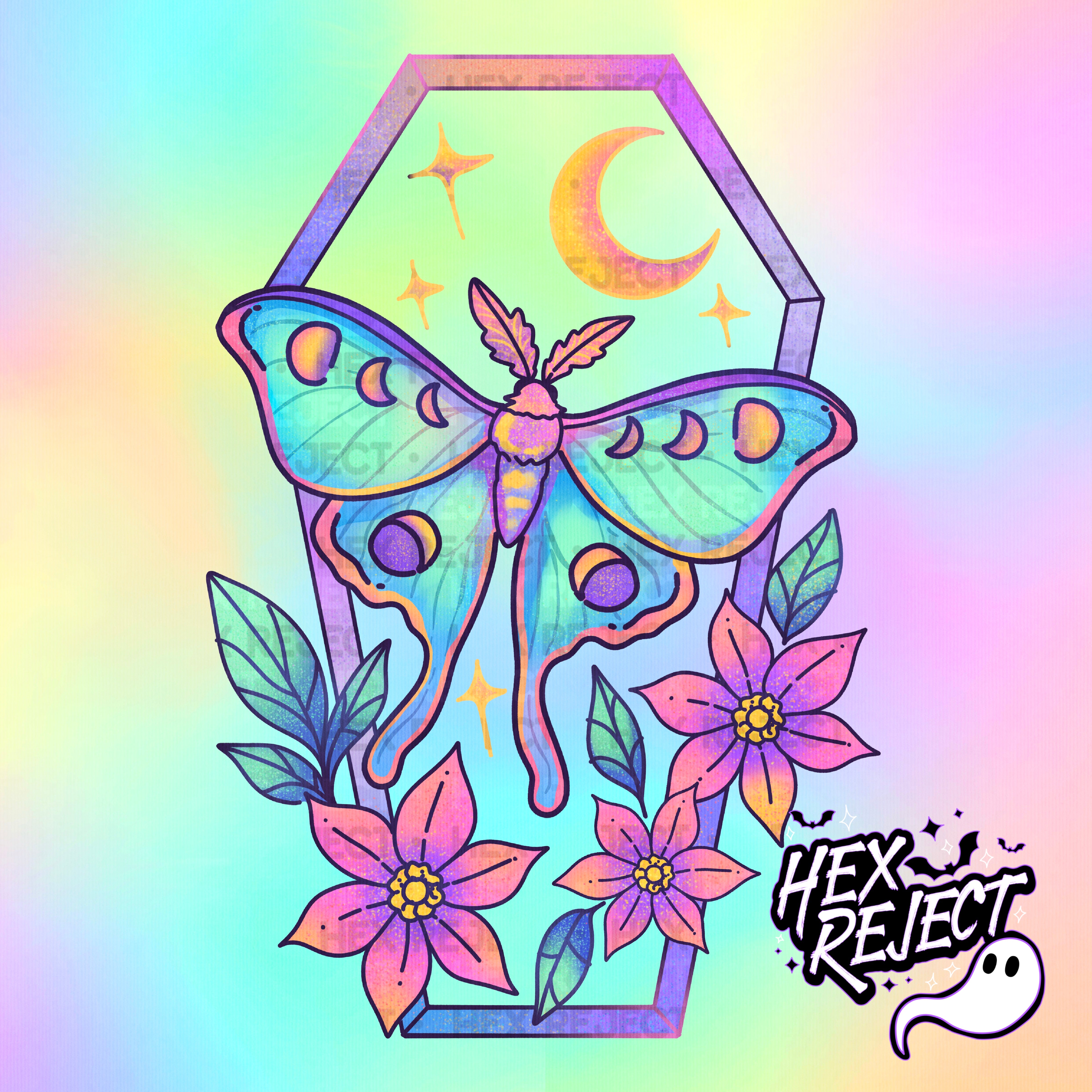 Coffin - Seamless & PNG files - Hextober 2025
