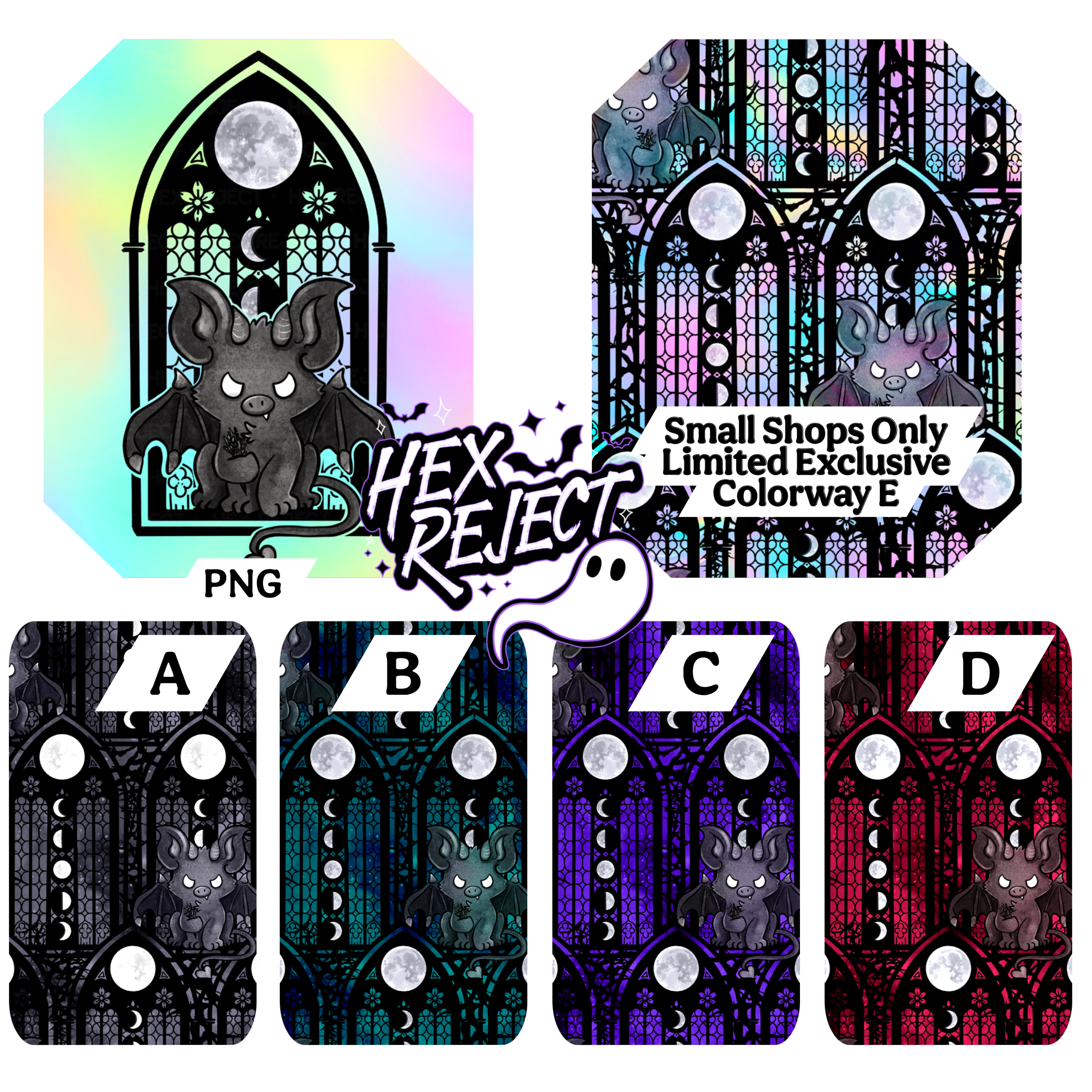 Gargoyle - Seamless & PNG files - Hextober 2025 - seamless includes bonus coord!
