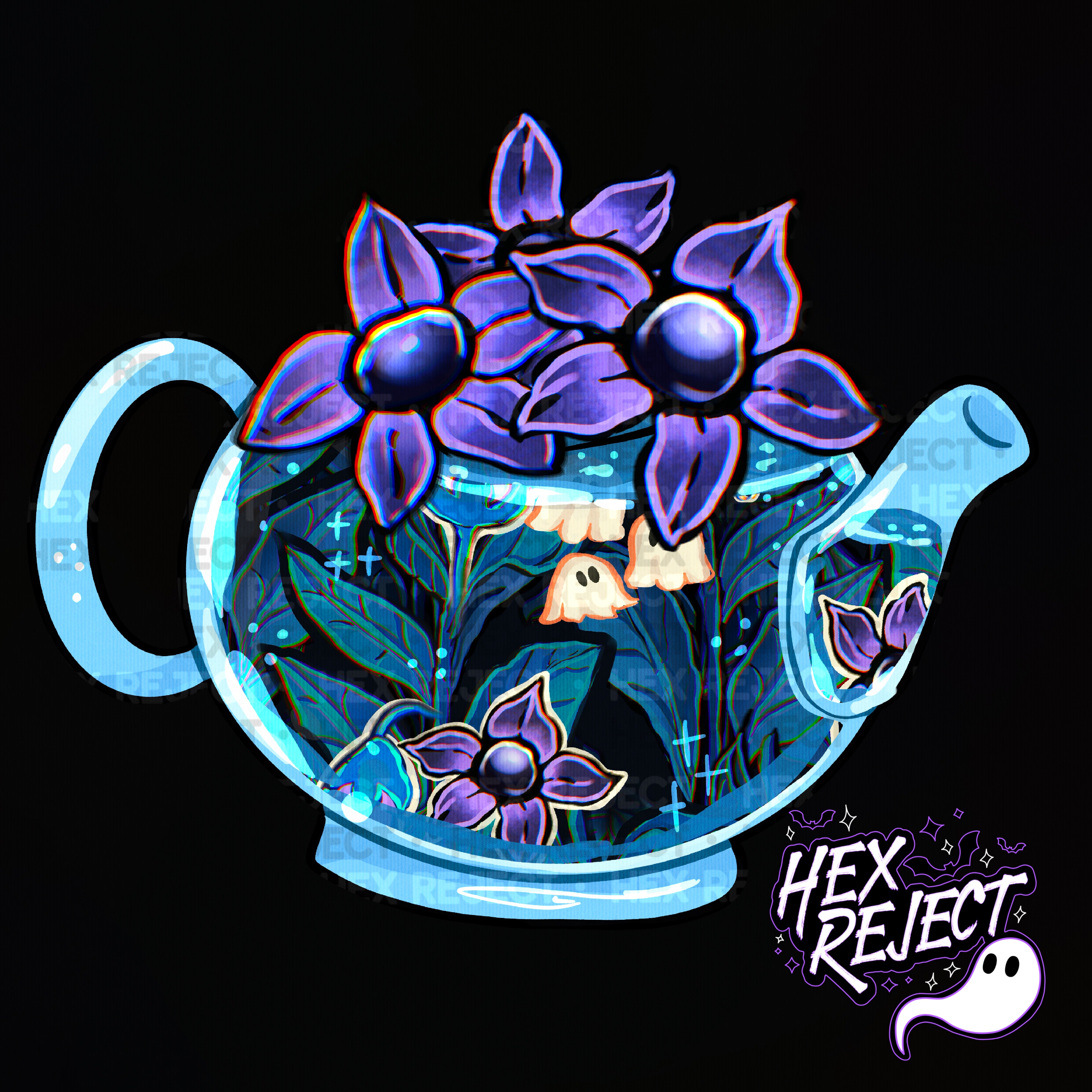 Belladonna - Seamless & PNG files - Hextober 2025