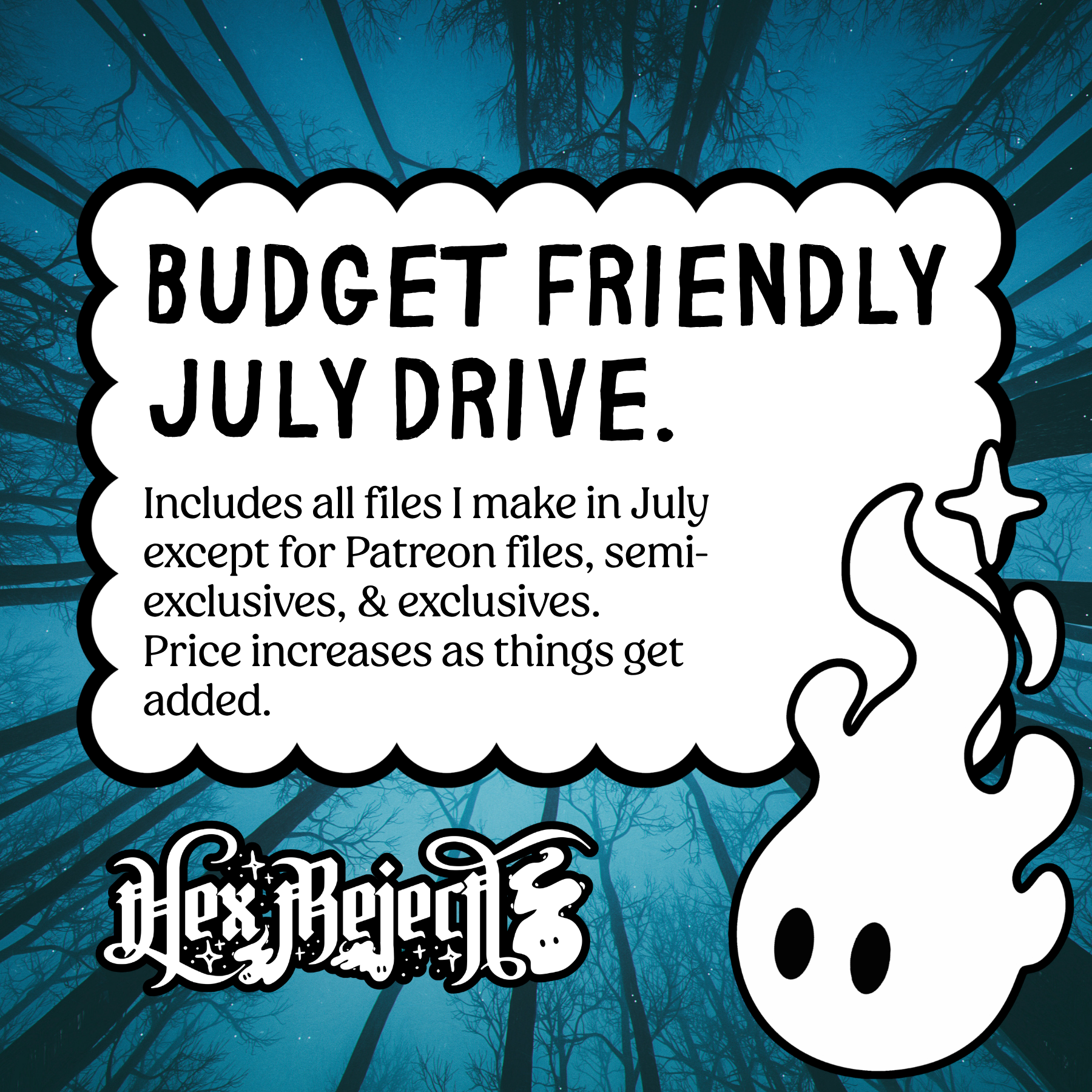 July Monthly Budget-Friendly Digitals Drive *small handmade shops only.*