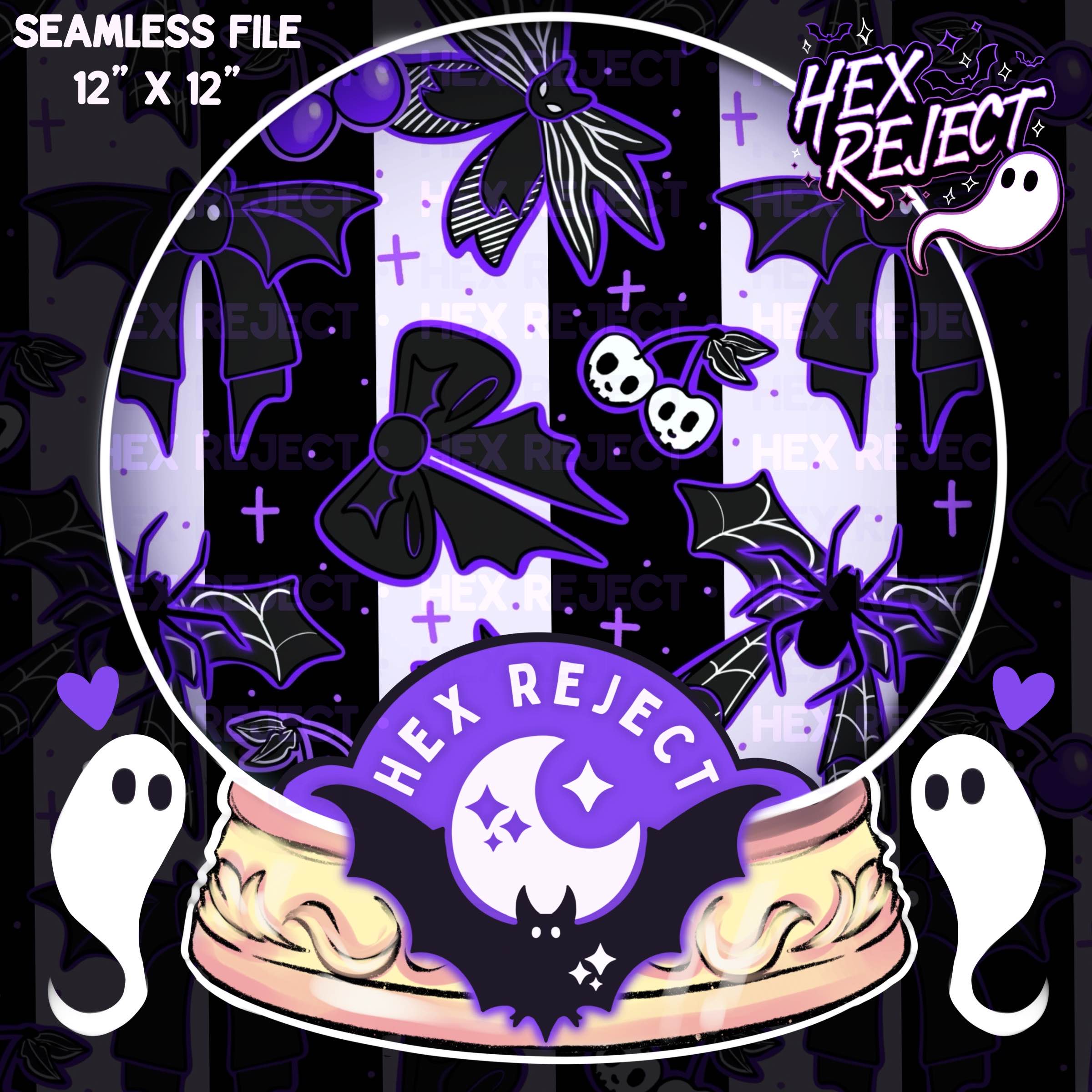 Purple Spooky Coquette - Seamless file