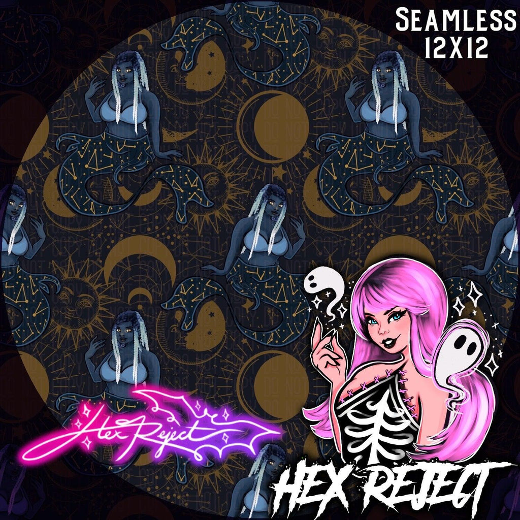 Mermaid - Seamless file - Hex Reject